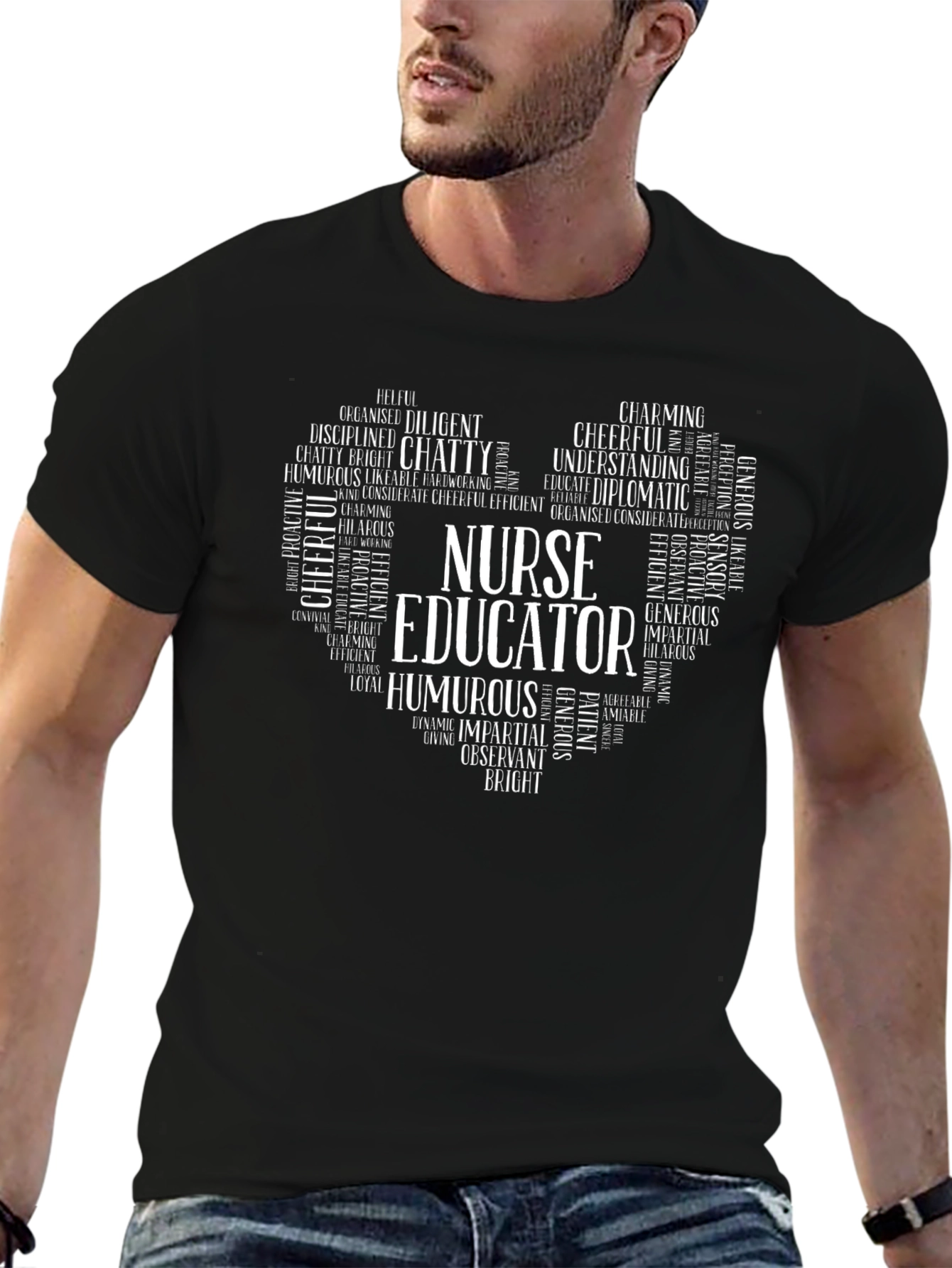 Nurse Educator Heart Word Art T-Shirt