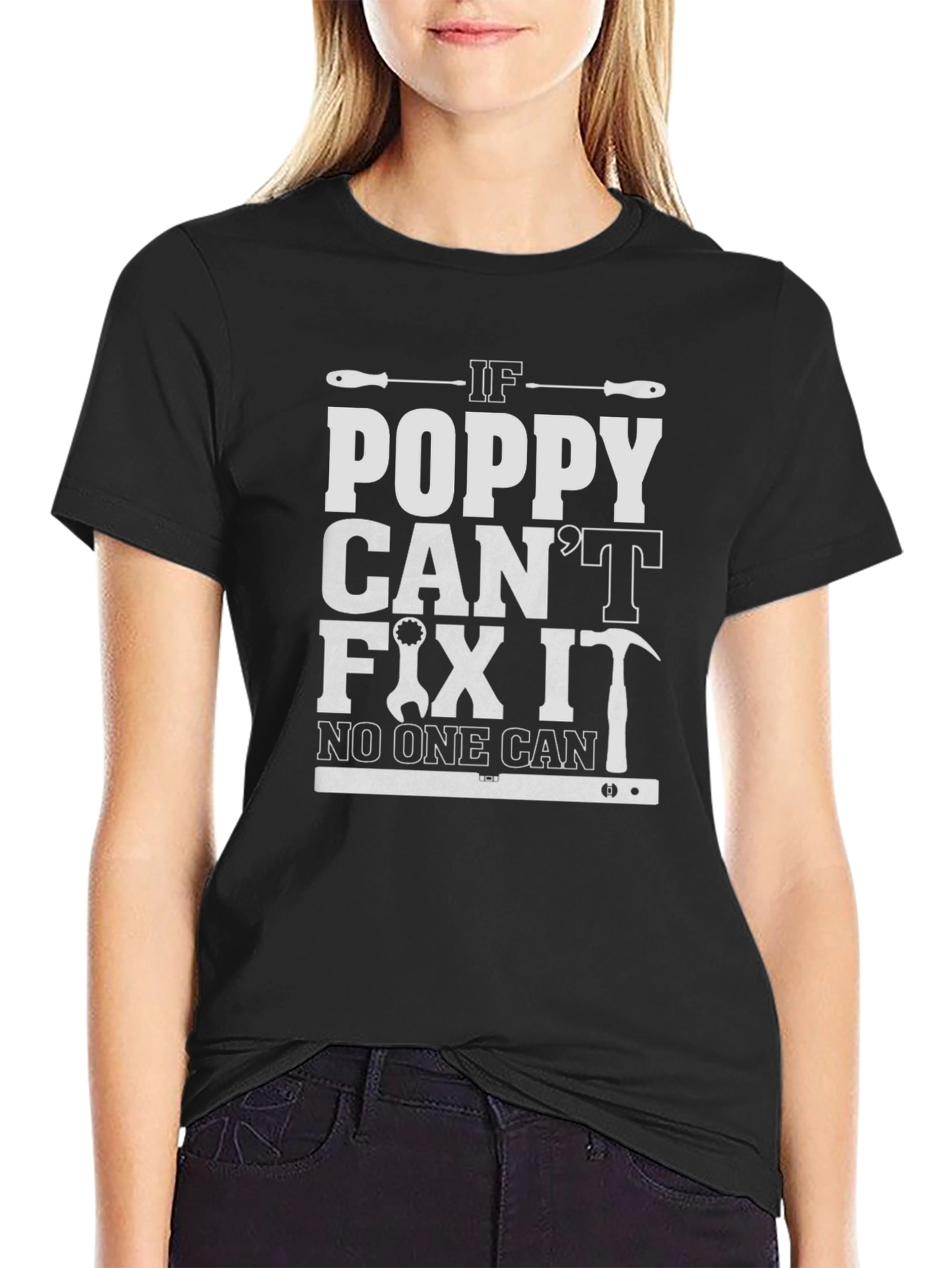 Poppy Can Fix It T-Shirt - Black