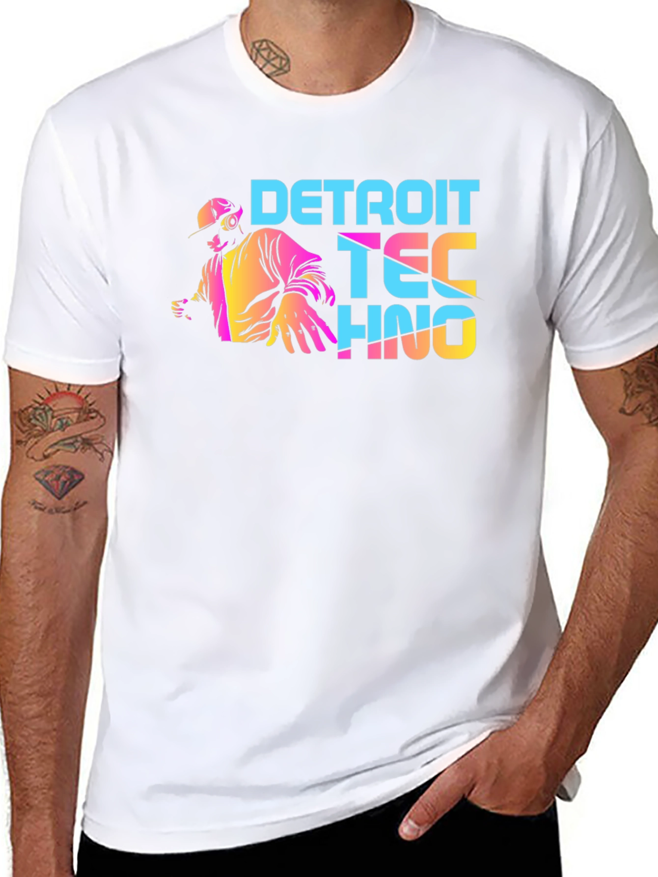 Detroit Techno Graphic Tee - Stylish DJ Shirt