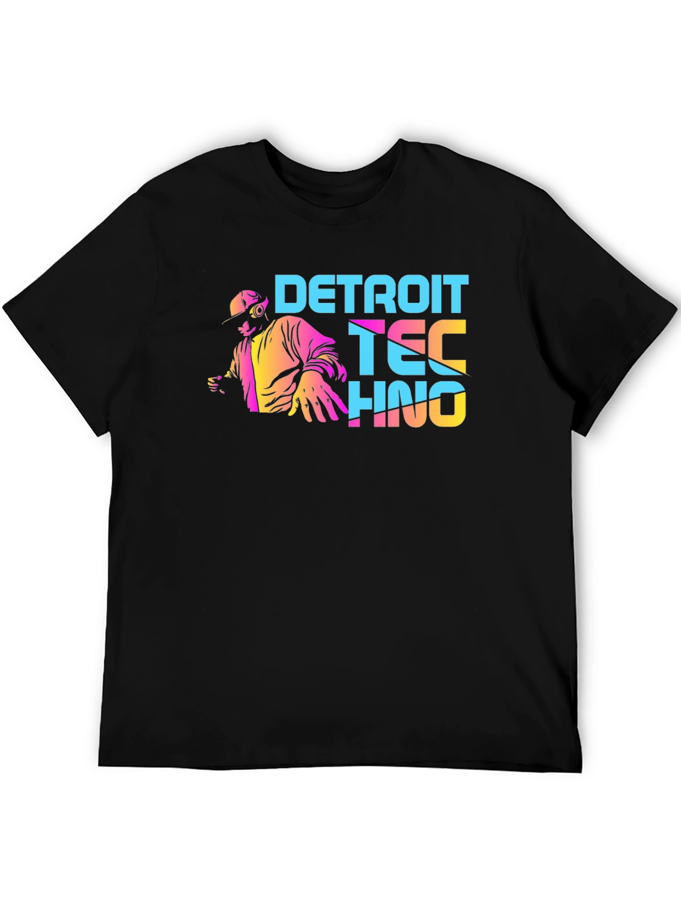 Detroit Techno Graphic Tee - Stylish DJ Shirt