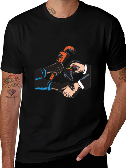 Gamer Plumber Black T-Shirt