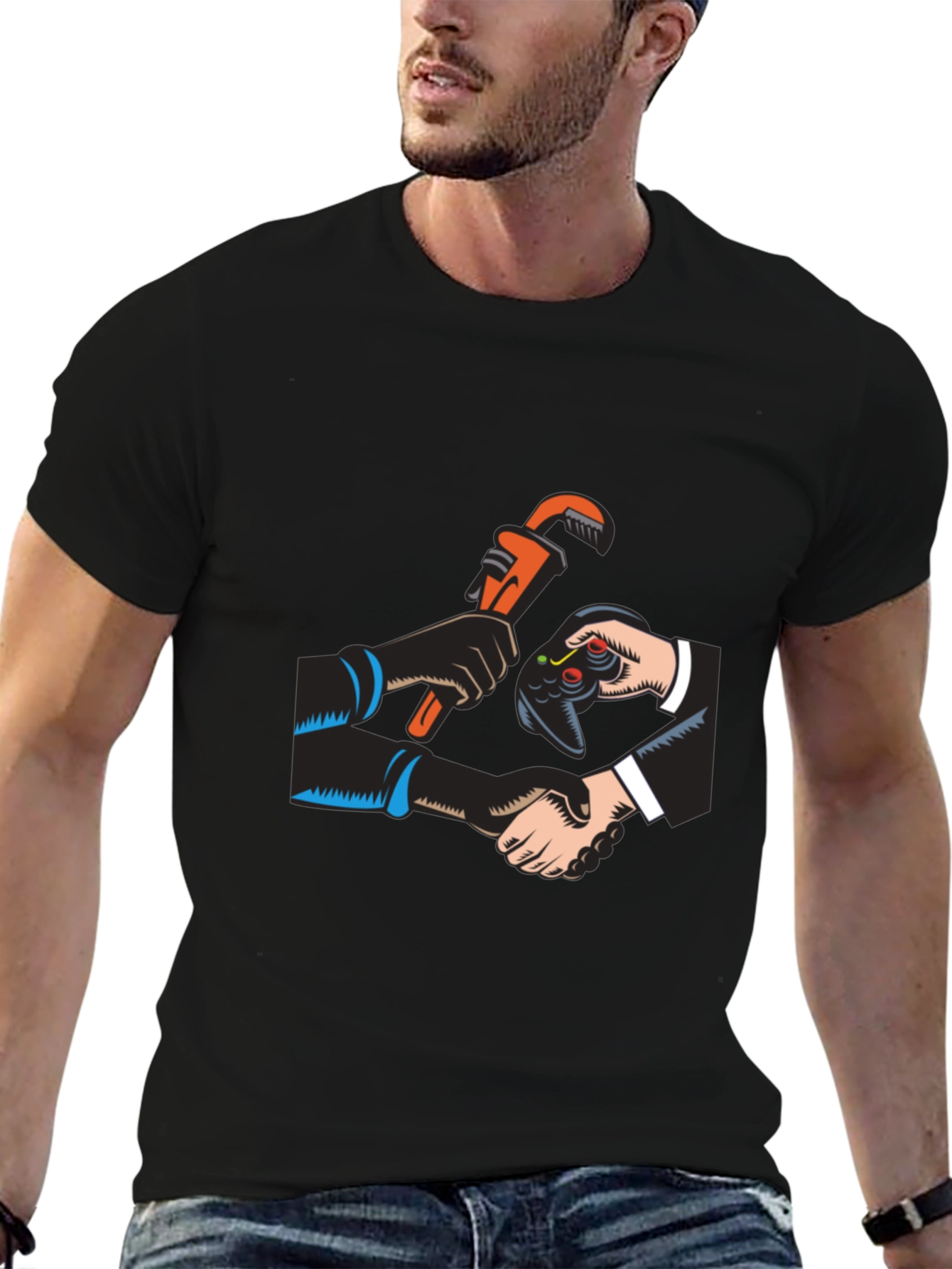 Gamer Plumber Black T-Shirt