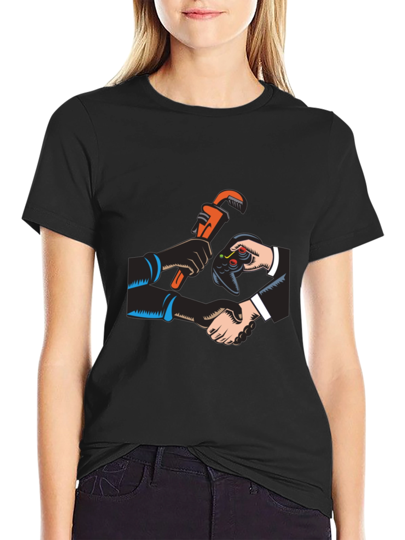 Gamer Plumber Black T-Shirt