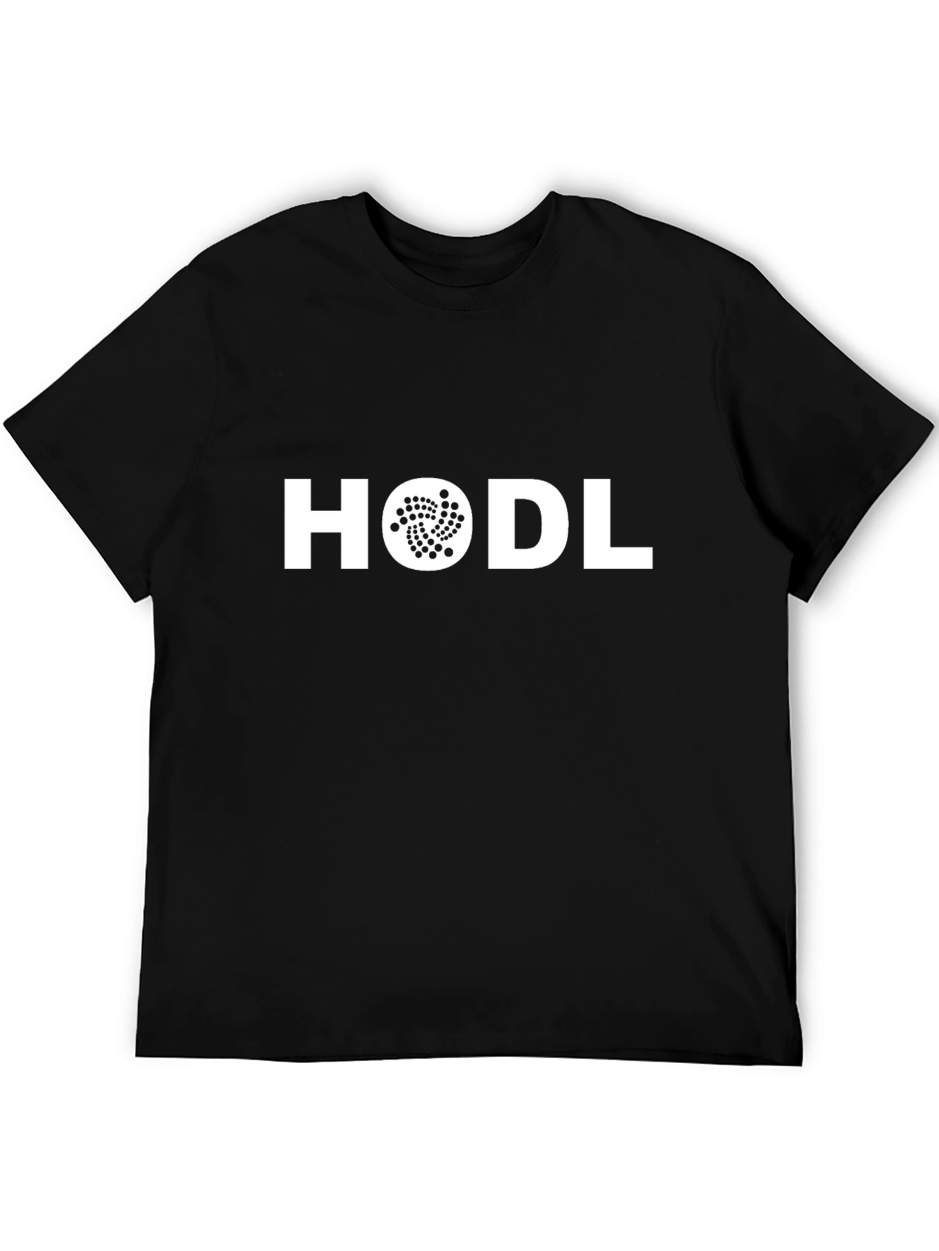 HODL IOTA Crypto T-Shirt - Black Cotton Blend