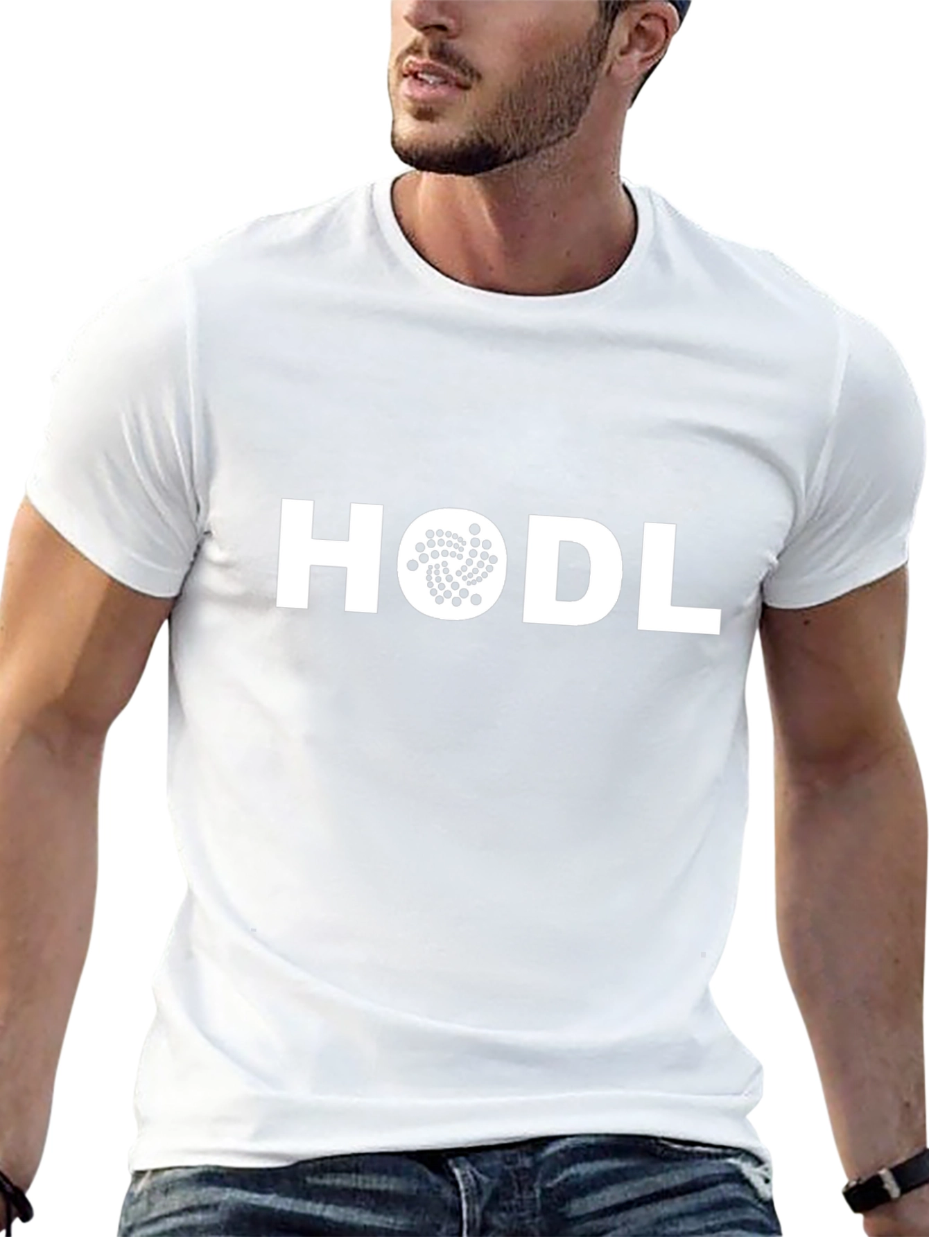 HODL IOTA Crypto T-Shirt - Black Cotton Blend