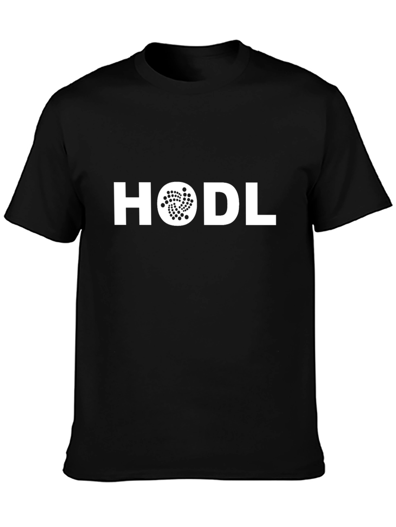HODL IOTA Crypto T-Shirt - Black Cotton Blend