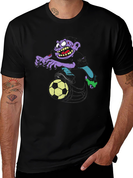 Zombie Soccer T-Shirt - Unique Graphic Tee for Men