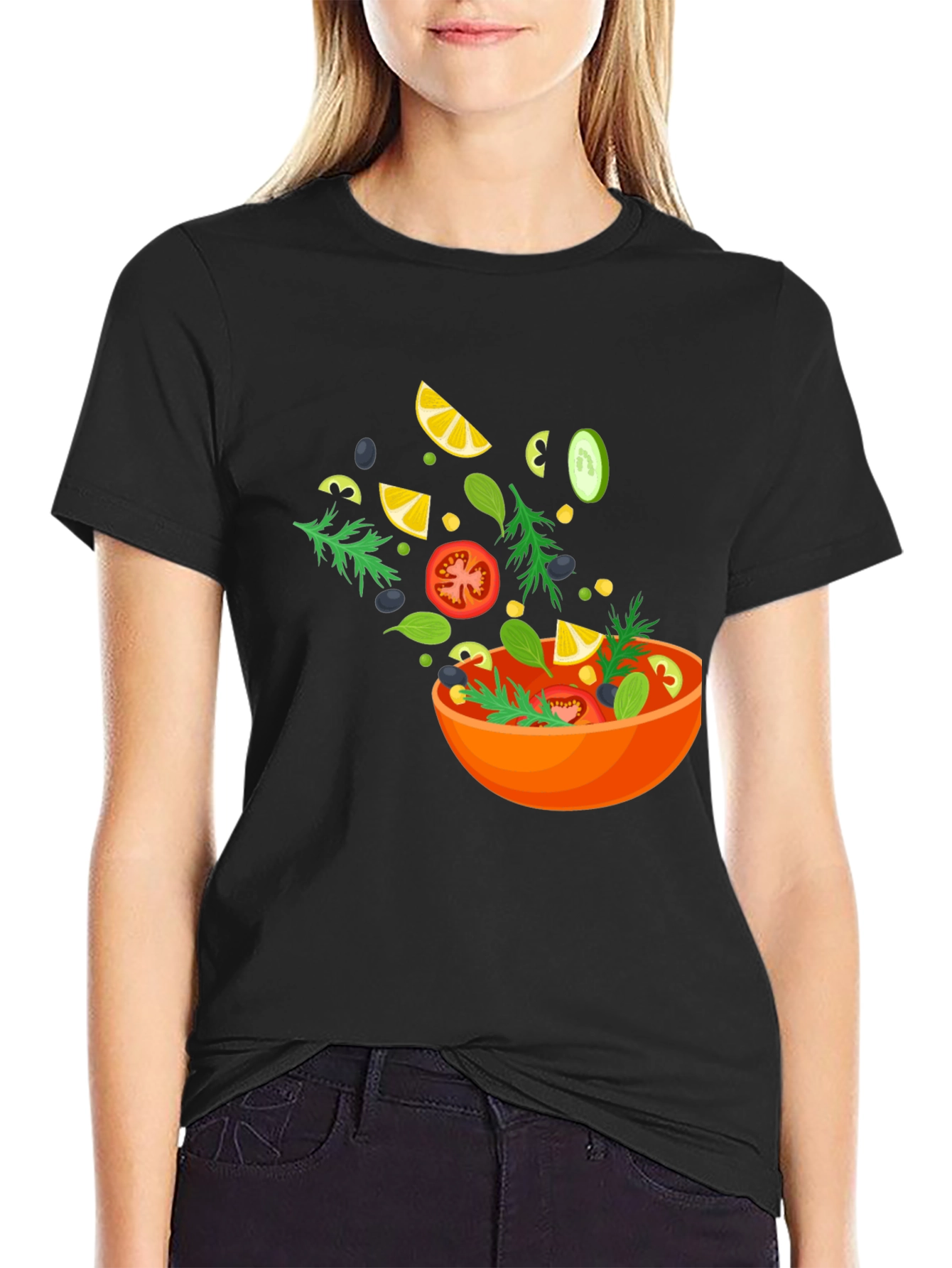 Salad Graphic Black T-Shirt