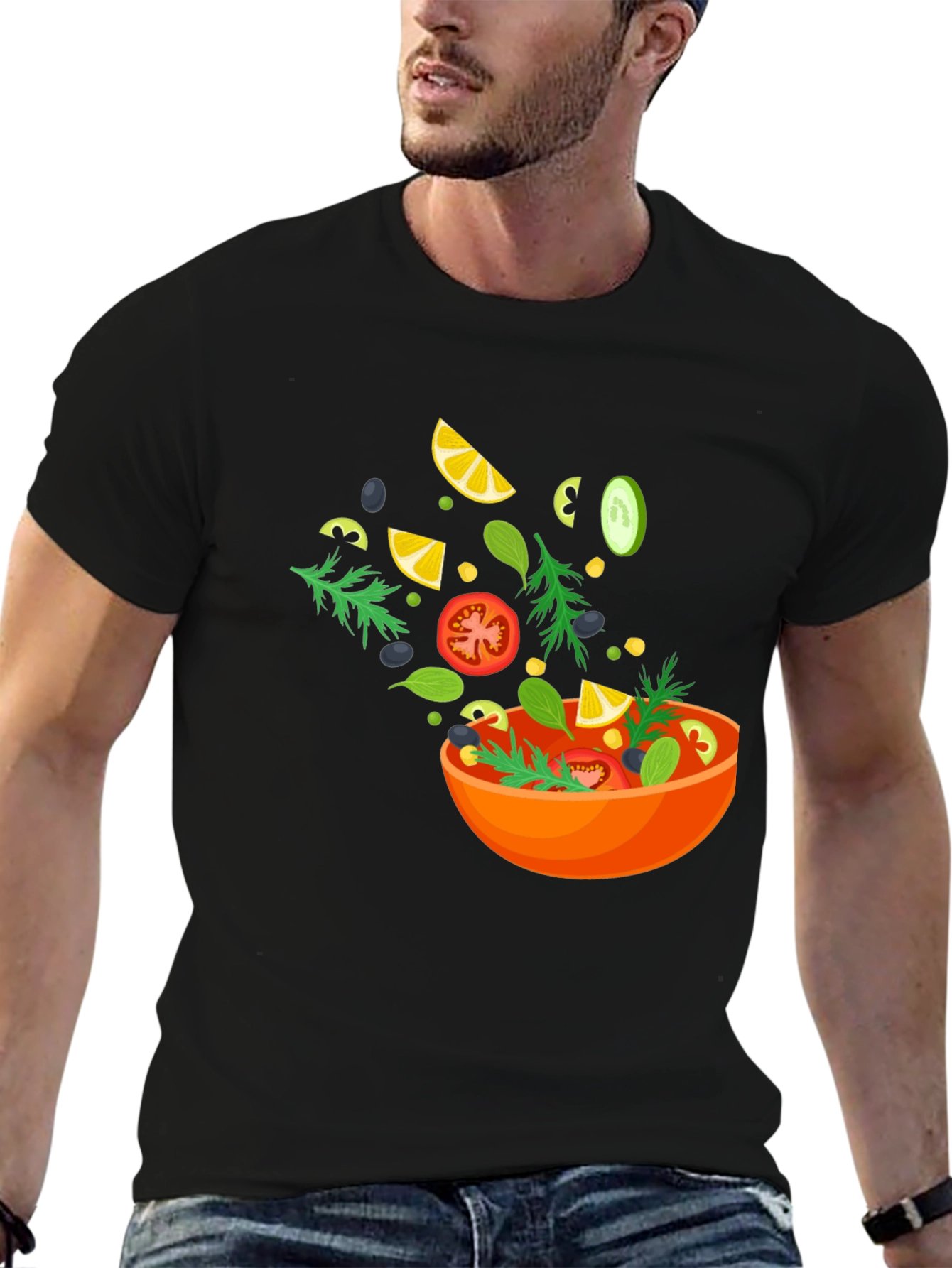 Salad Graphic Black T-Shirt