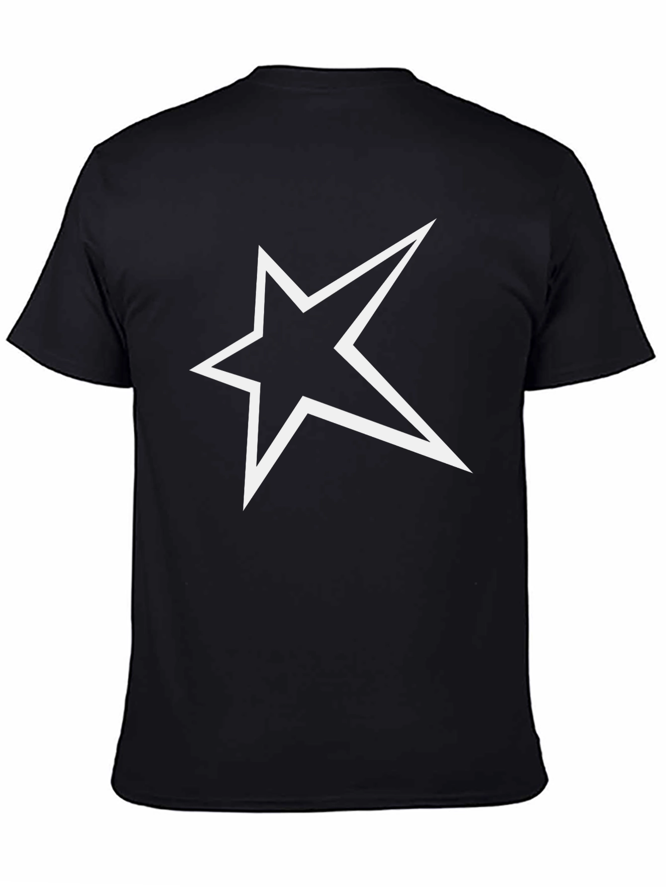 Star Graphic Black T-Shirt - Casual Mens Tee