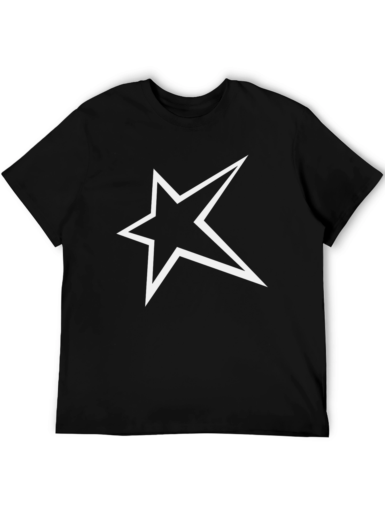 Star Graphic Black T-Shirt - Casual Mens Tee
