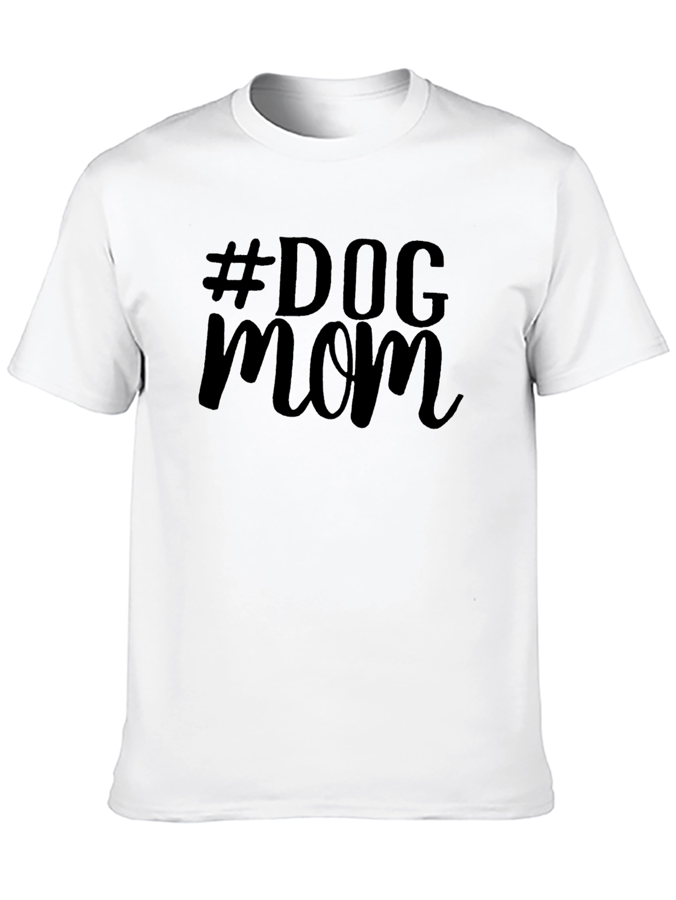 #Dog Mom Graphic Tee - Black Unisex T-Shirt