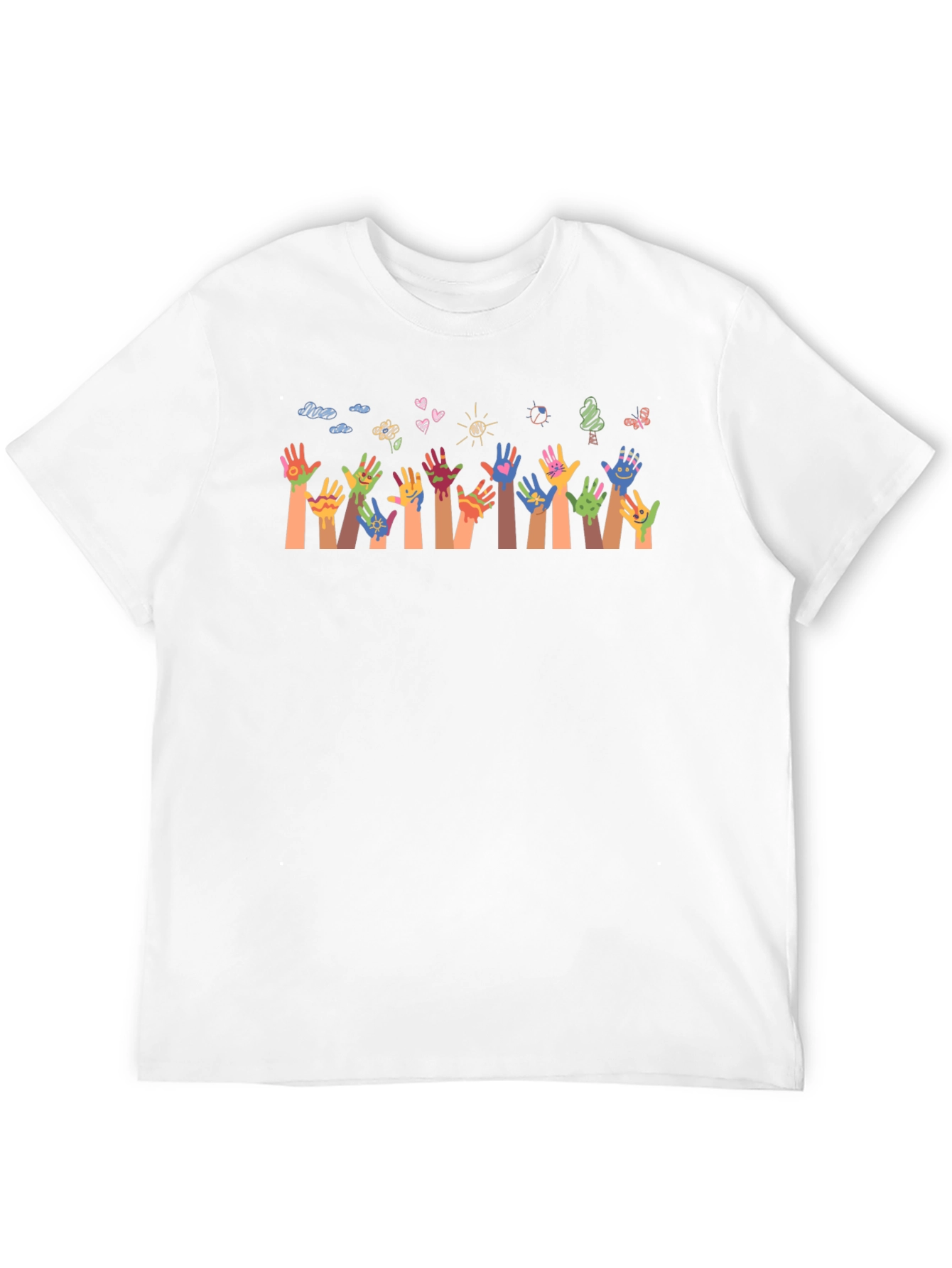 Diversity Hands Graphic T-Shirt - Black