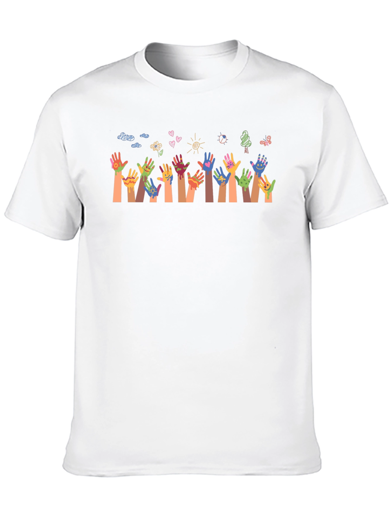 Diversity Hands Graphic T-Shirt - Black
