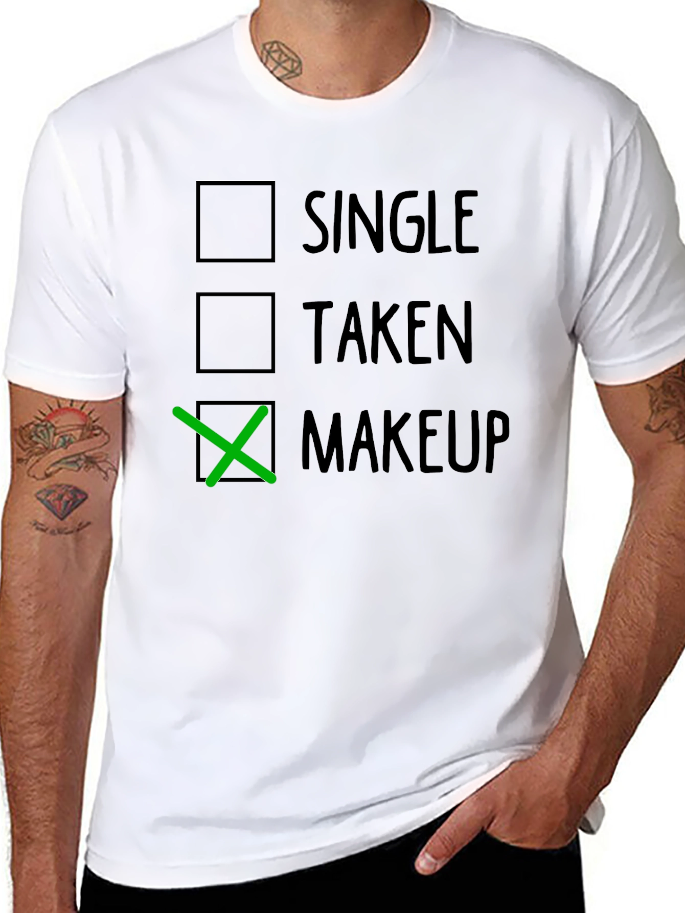 Makeup Choice T-Shirt Funny Dating Humor Tee