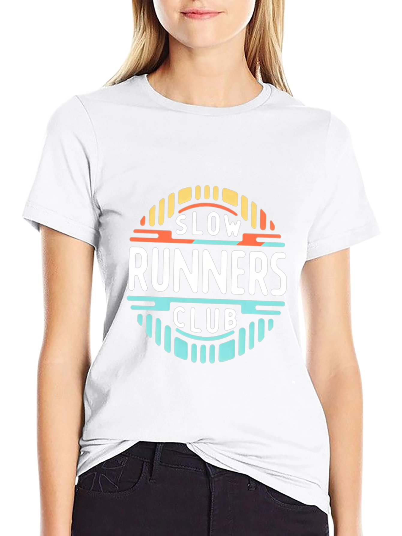 Slow Runners Club T-Shirt - Black Cotton Tee