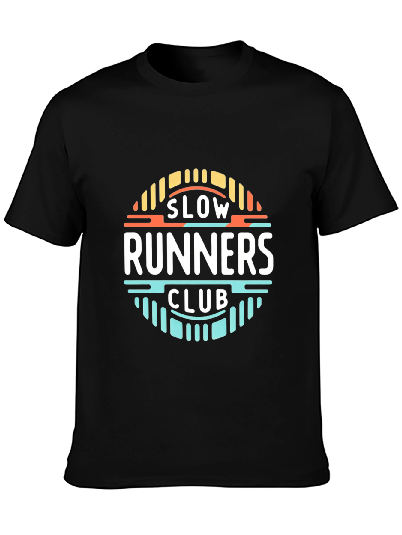 Slow Runners Club T-Shirt - Black Cotton Tee