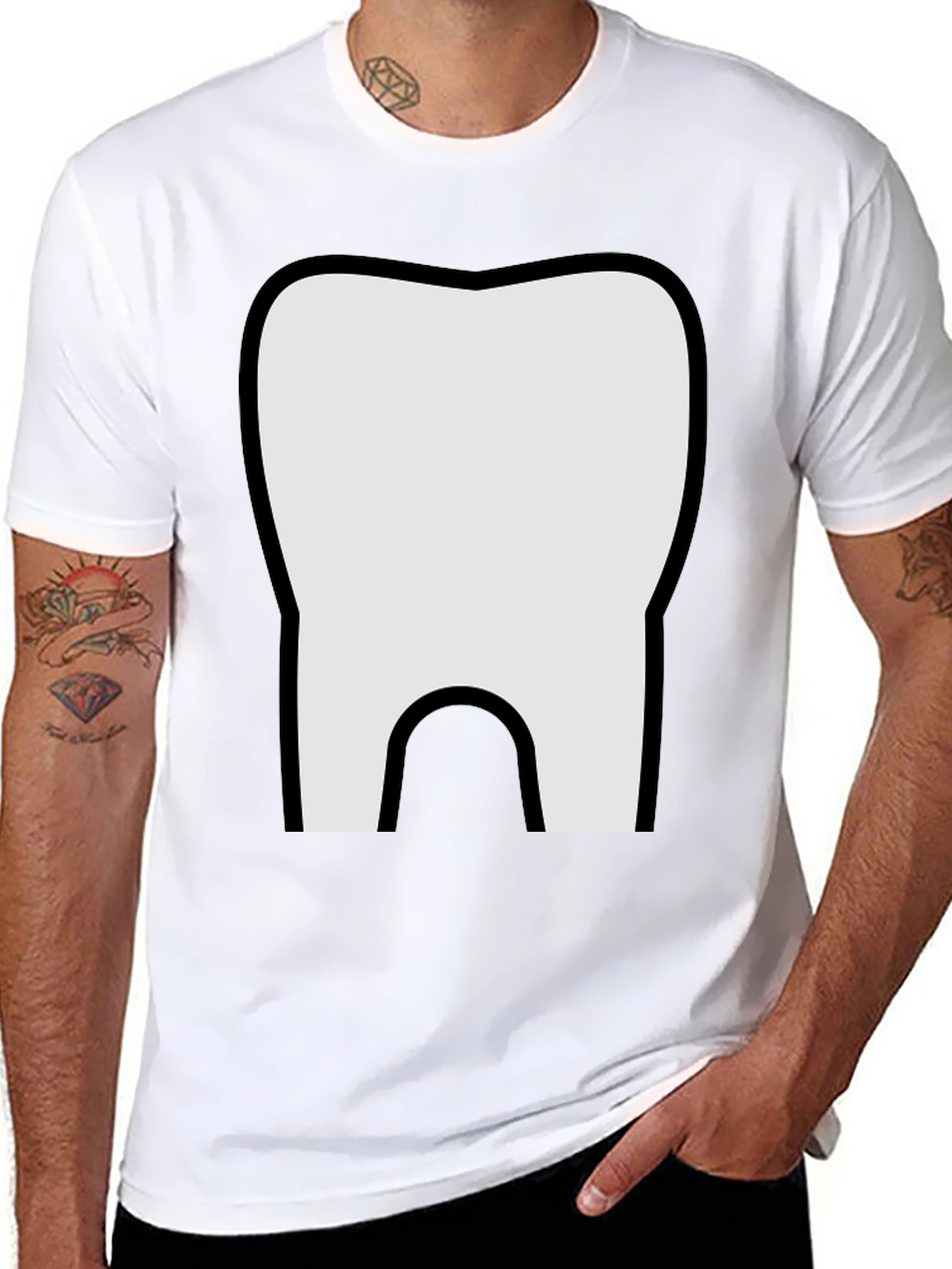 Tooth Graphic T-Shirt - Novelty Dental Tee