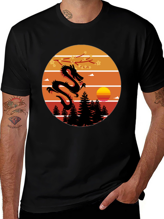Dragon Sunset Graphic Tee