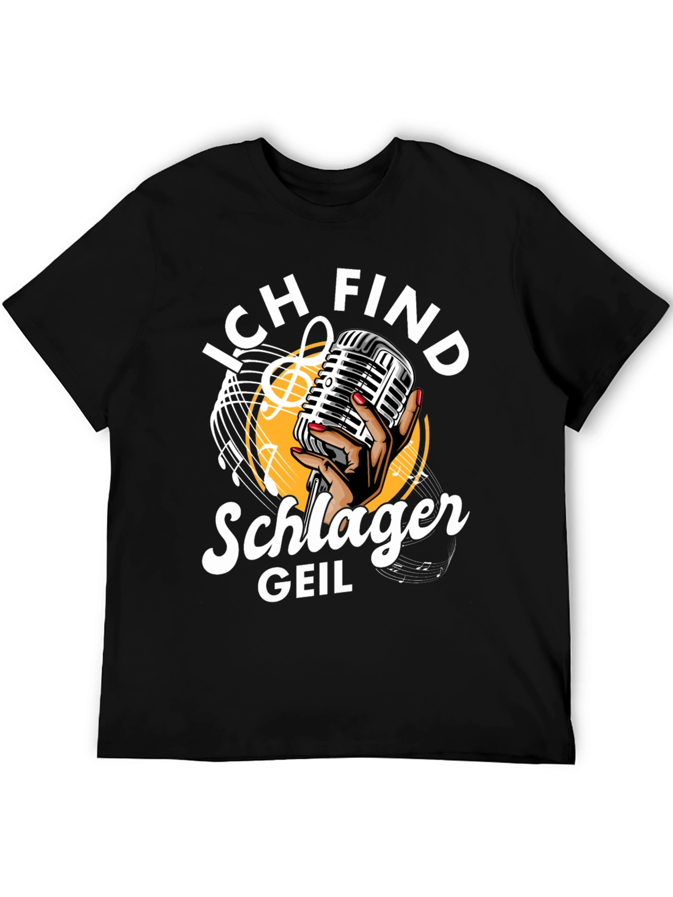 Schlager Geil T-Shirt - Retro Microphone Design