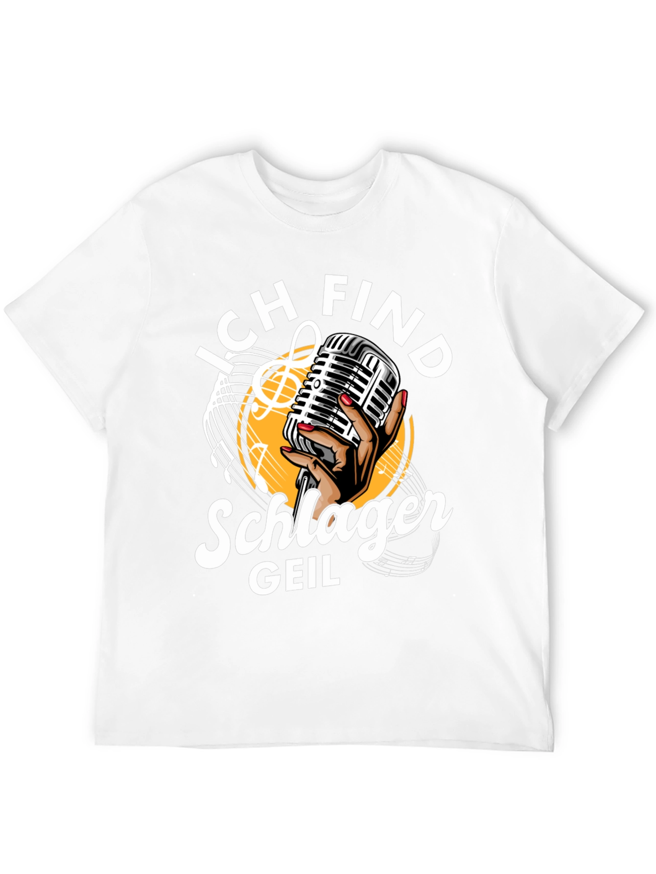 Schlager Geil T-Shirt - Retro Microphone Design