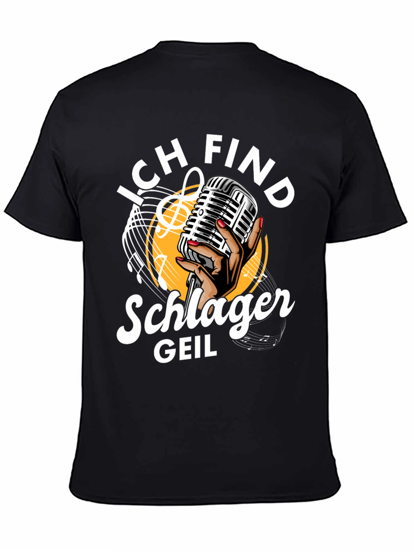 Schlager Geil T-Shirt - Retro Microphone Design
