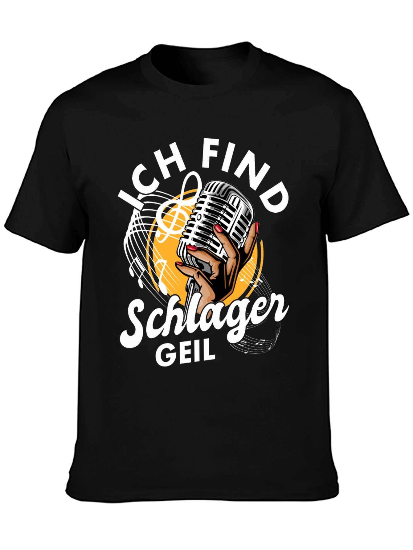 Schlager Geil T-Shirt - Retro Microphone Design