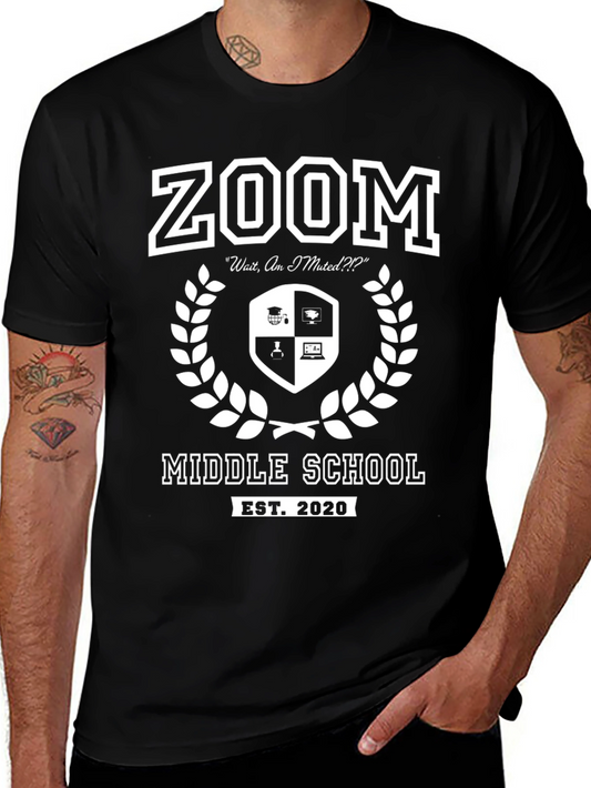 Zoom Middle School EST. 2020 T-Shirt - Funny Virtual Learning Tee