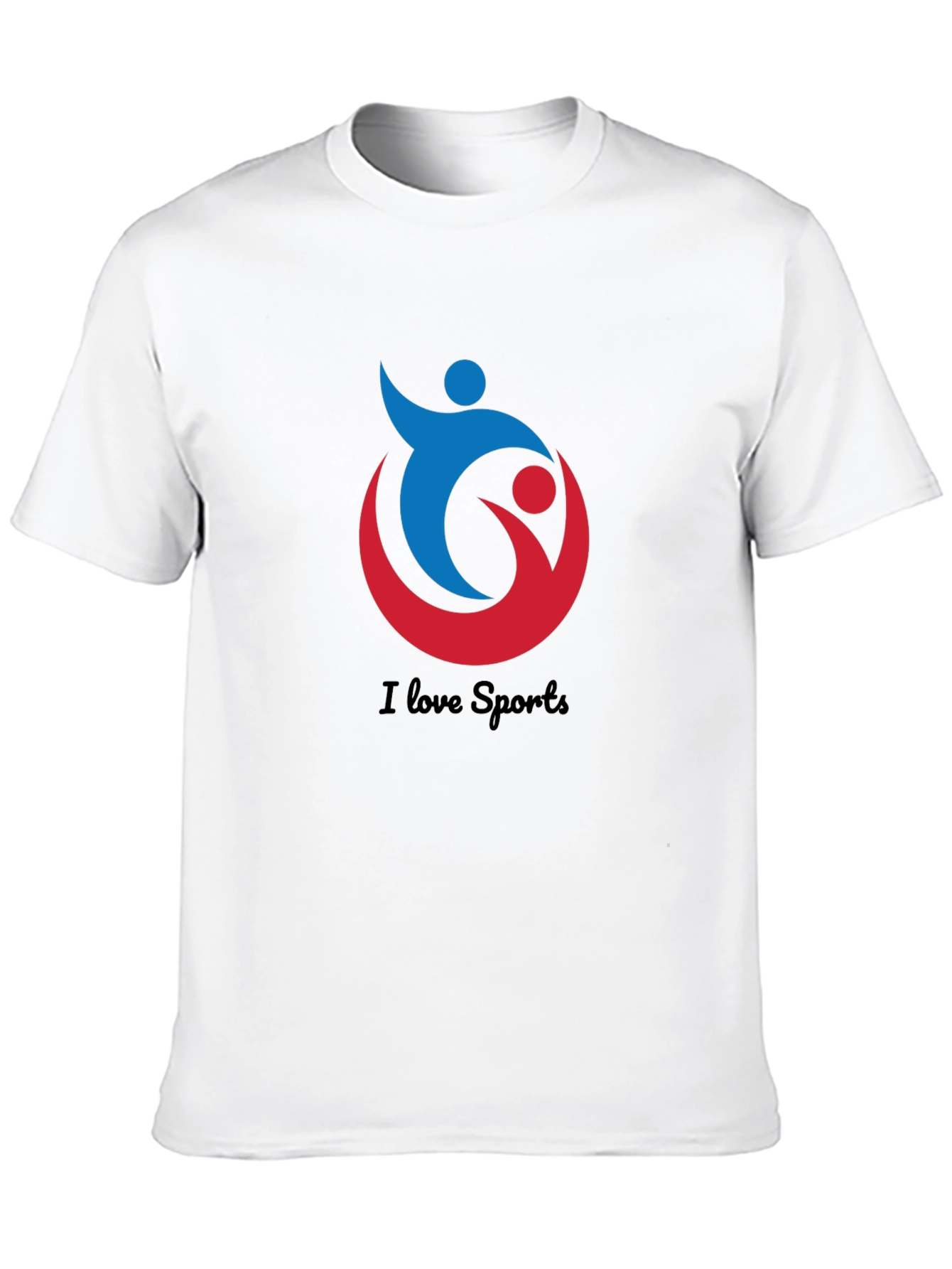 I Love Sports Graphic Black T-Shirt