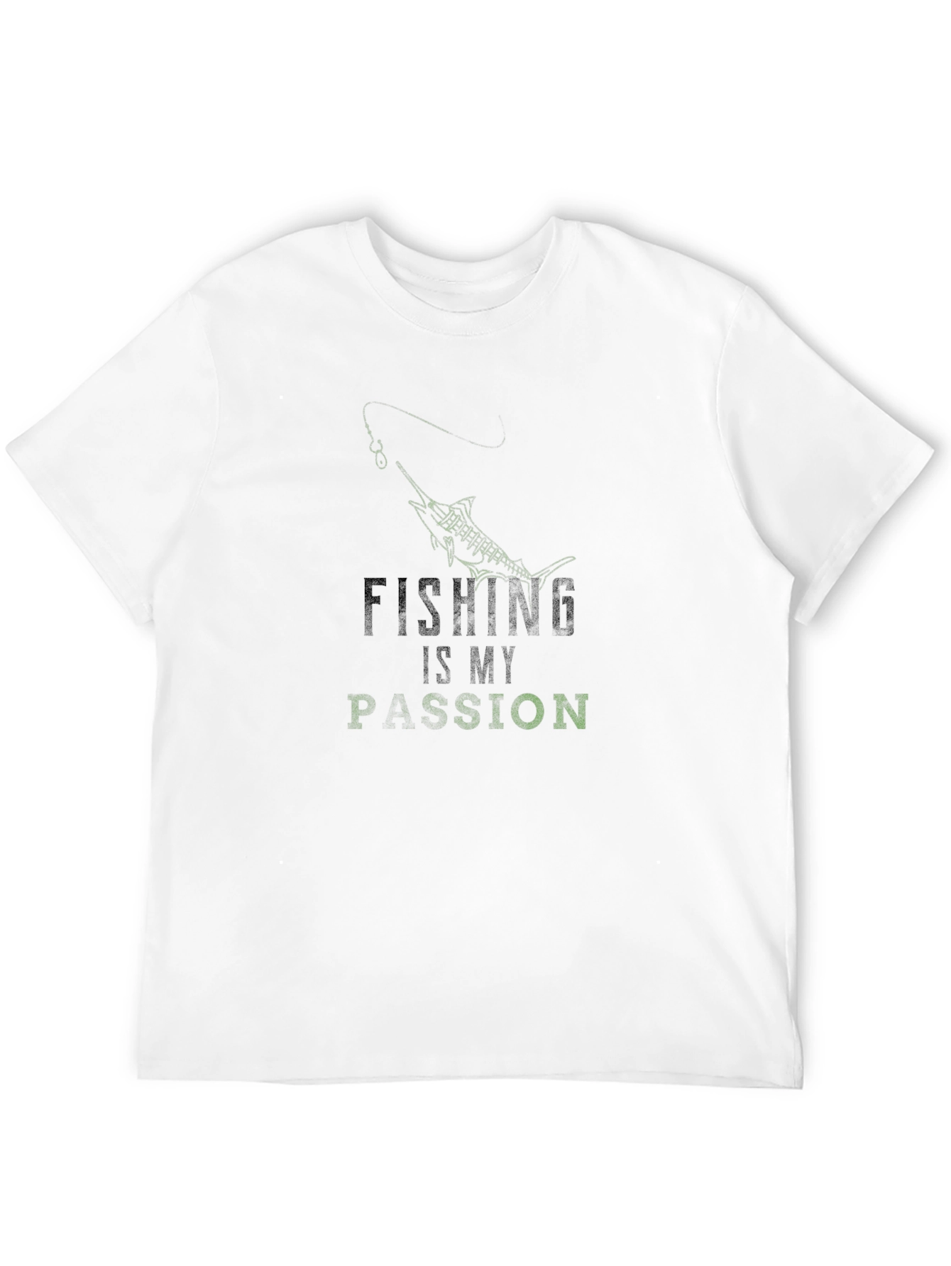 Fishing Is My Passion Graphic Tee - Black