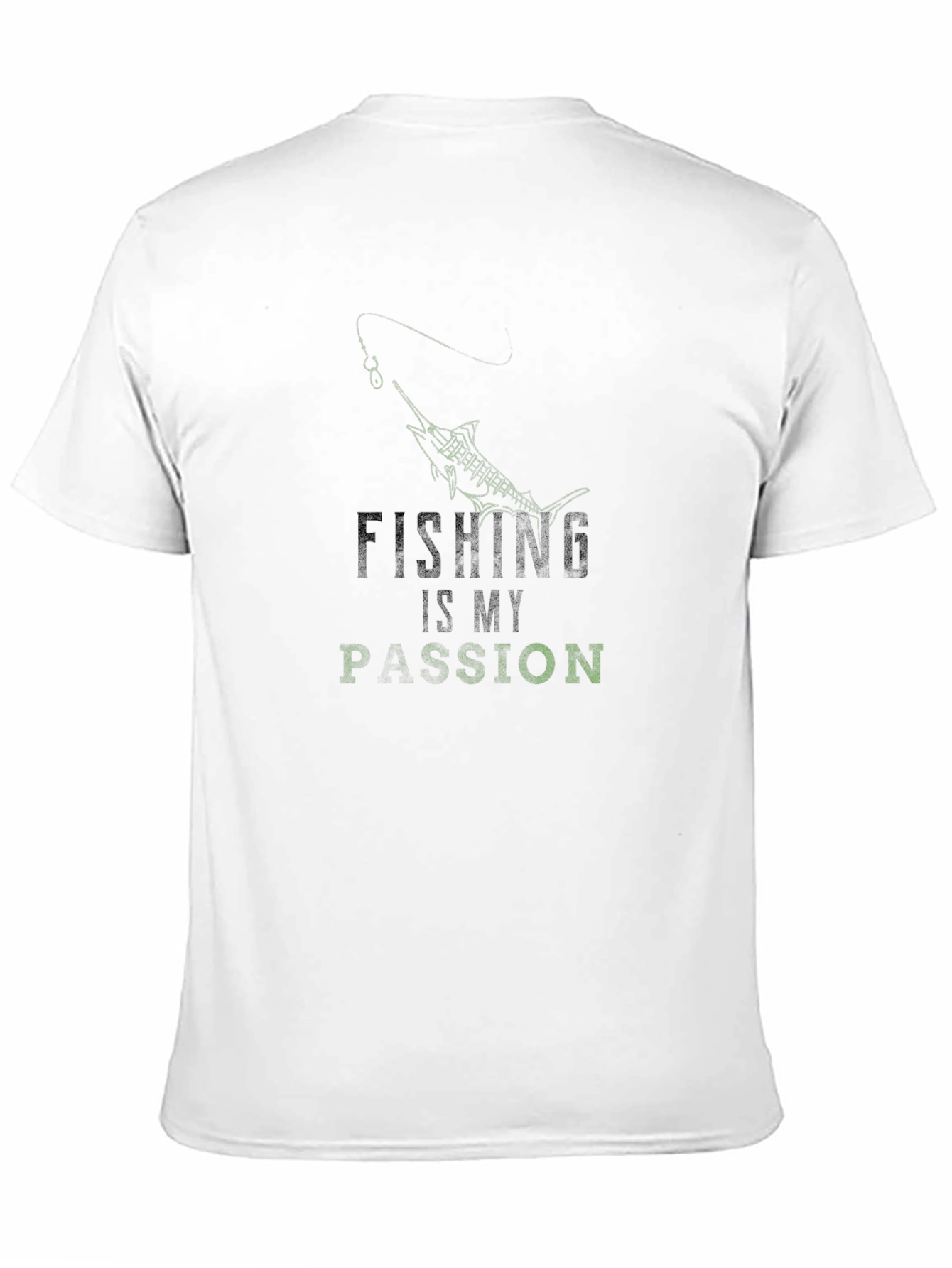 Fishing Is My Passion Graphic Tee - Black