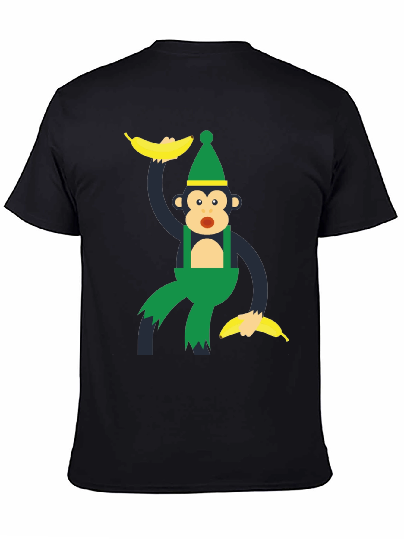 Monkey Banana Cartoon Graphic T-Shirt