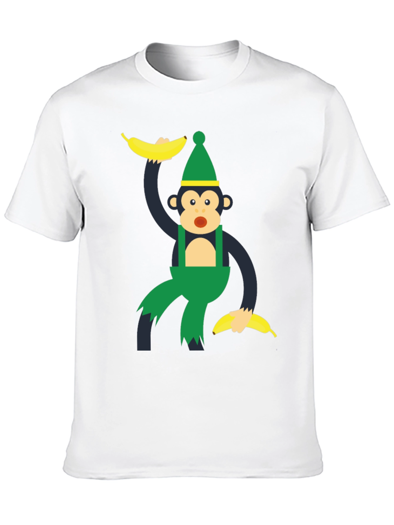 Monkey Banana Cartoon Graphic T-Shirt