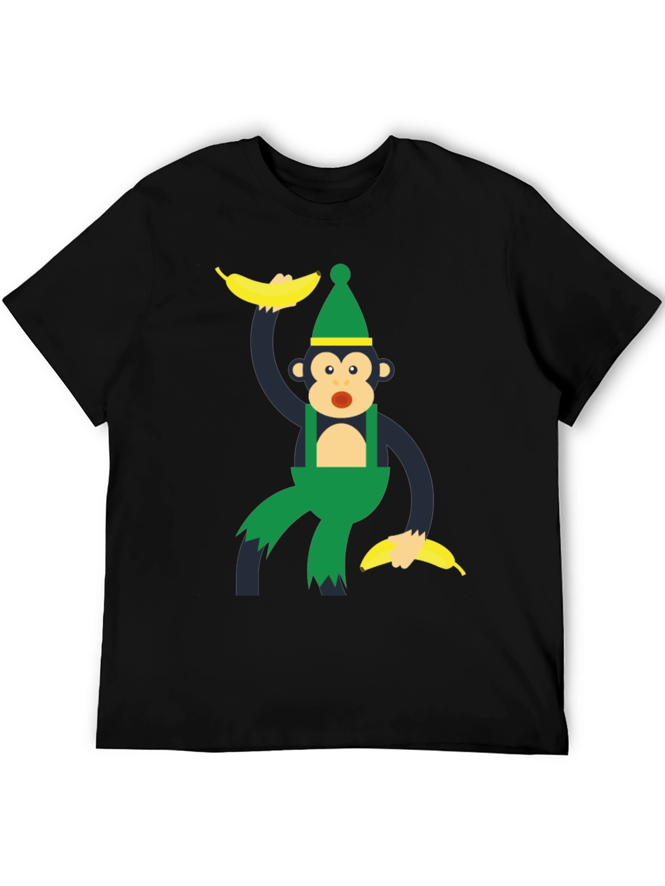 Monkey Banana Cartoon Graphic T-Shirt