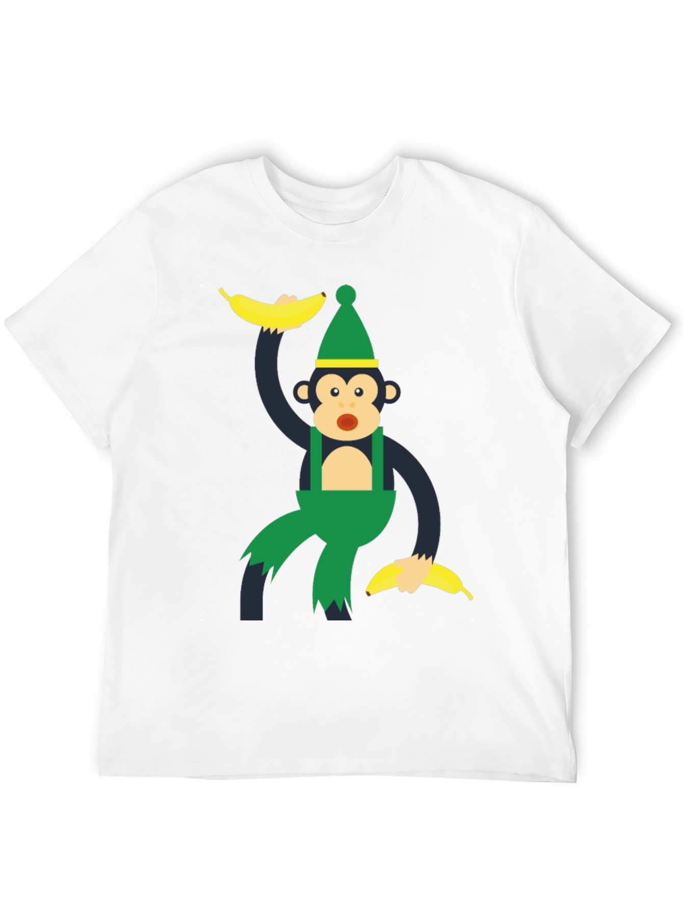 Monkey Banana Cartoon Graphic T-Shirt