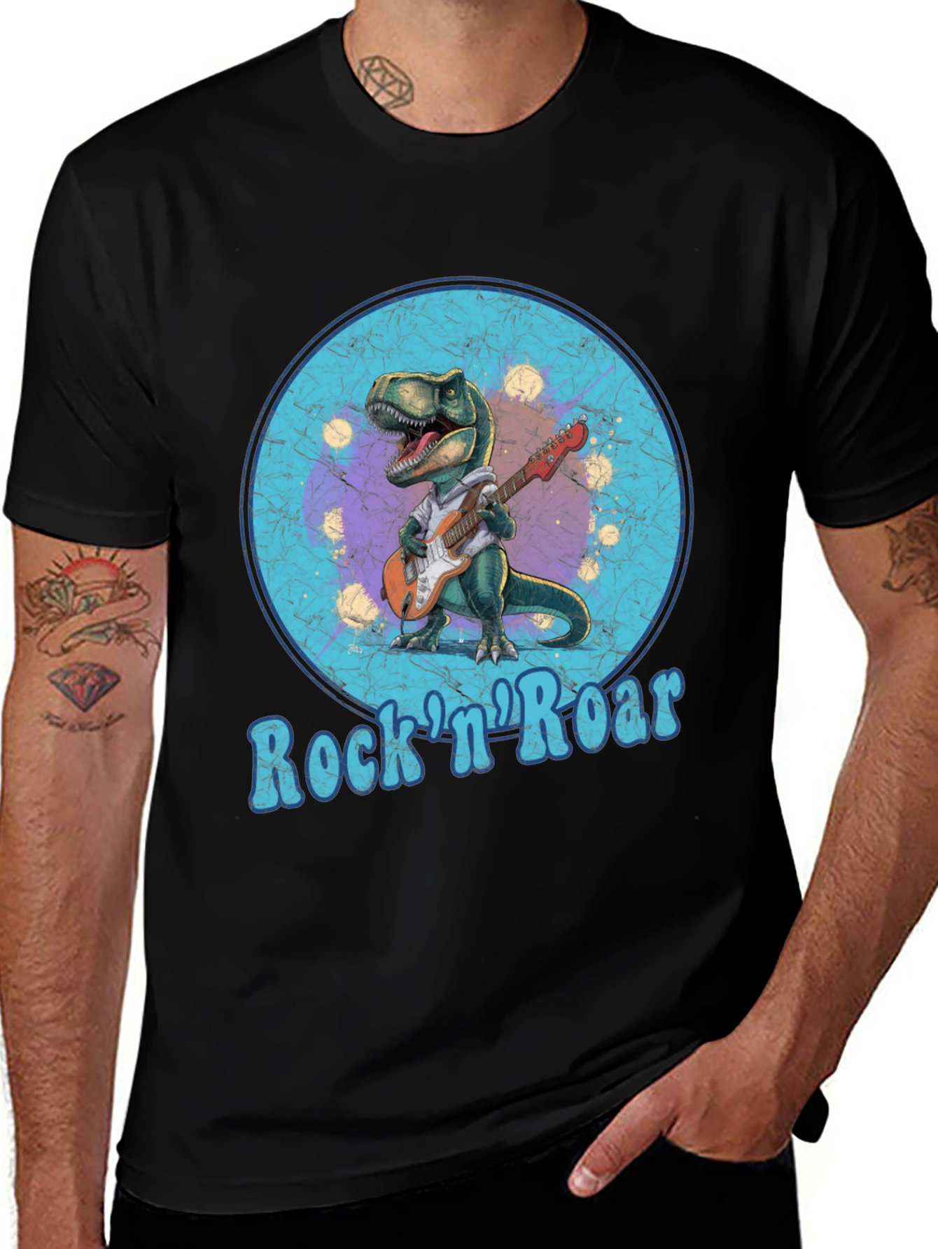 Rock n Roar Dinosaur Graphic Tee