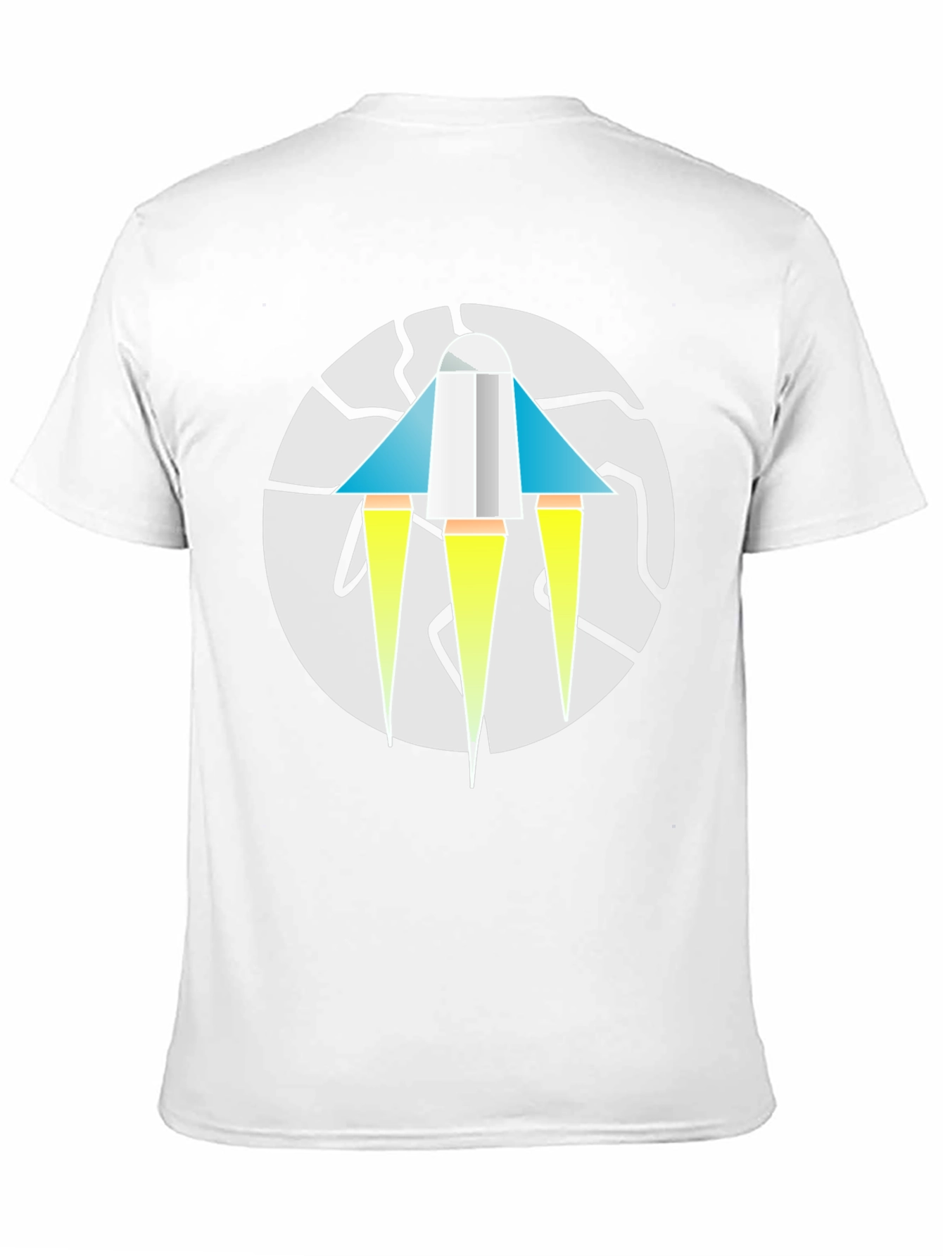 Geometric Rocket Graphic Tee - Mens Black T-Shirt