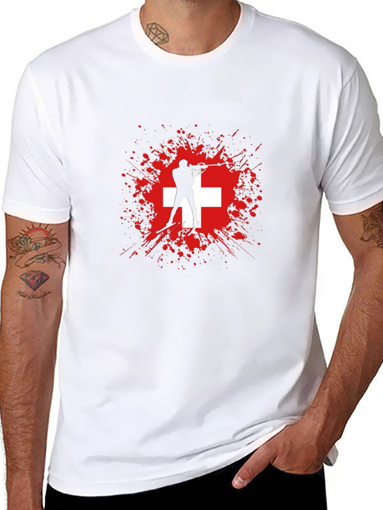 Swiss Biathlon T-Shirt - Black