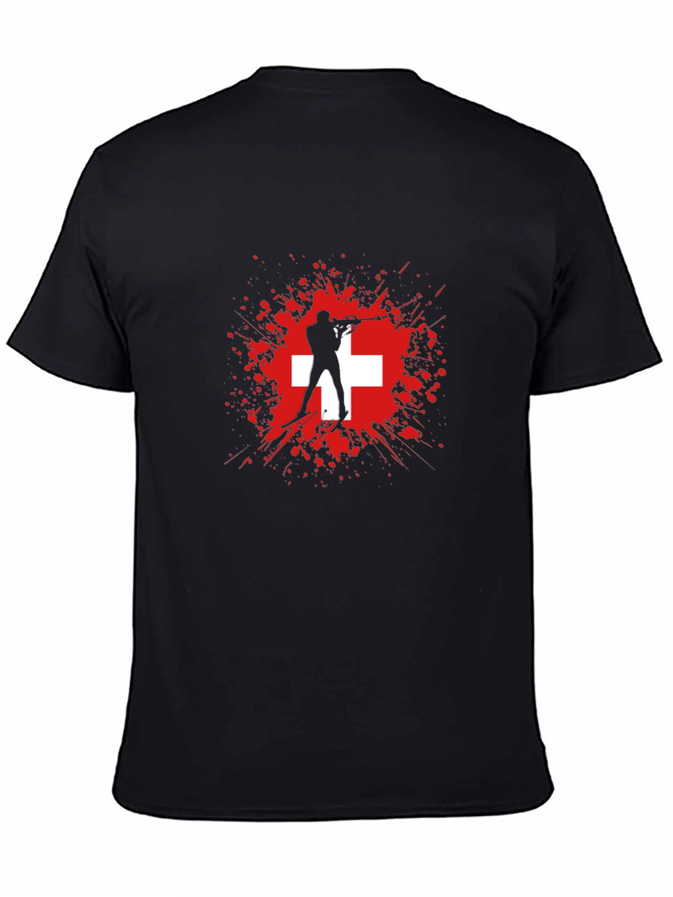 Swiss Biathlon T-Shirt - Black