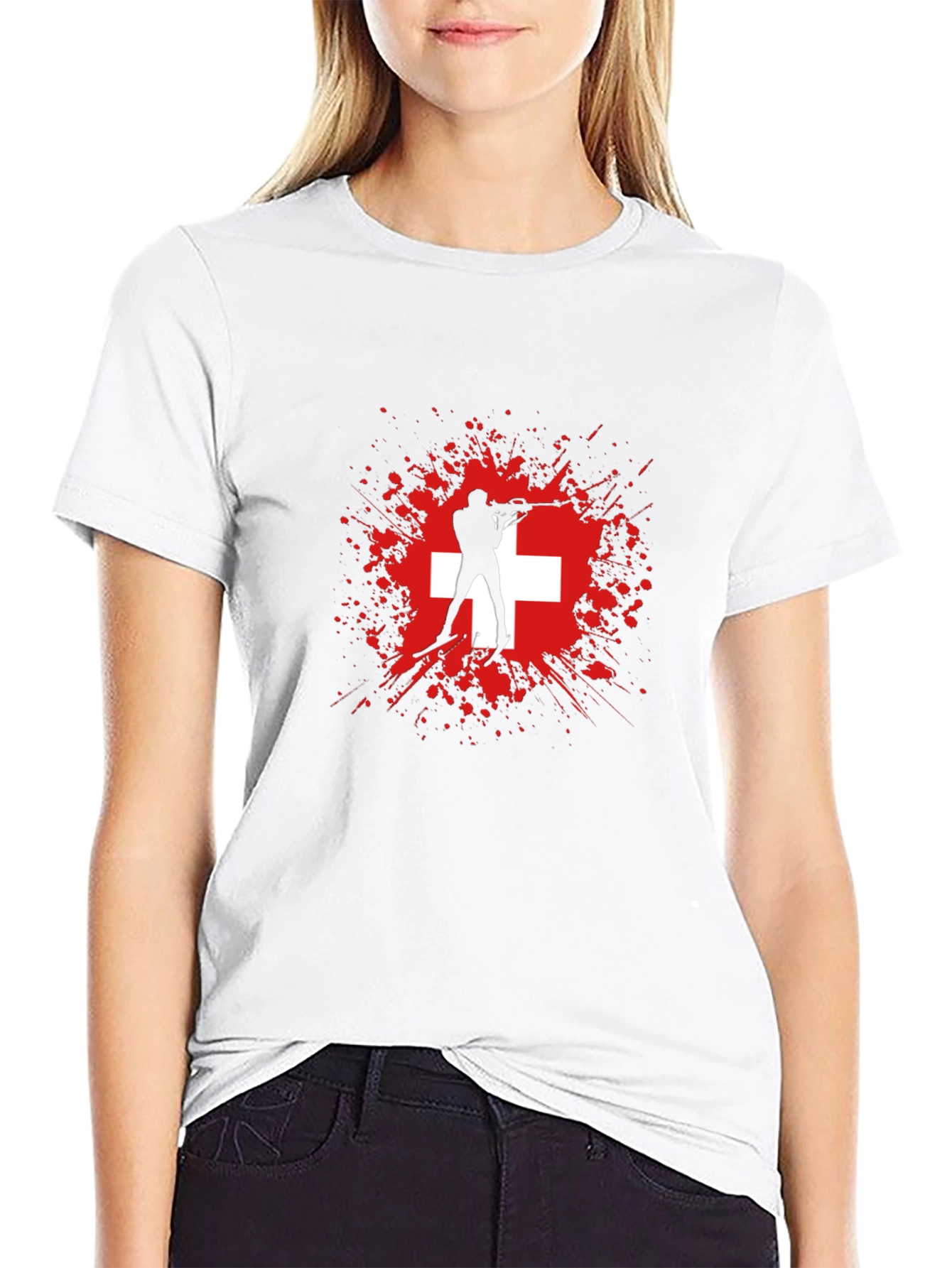 Swiss Biathlon T-Shirt - Black