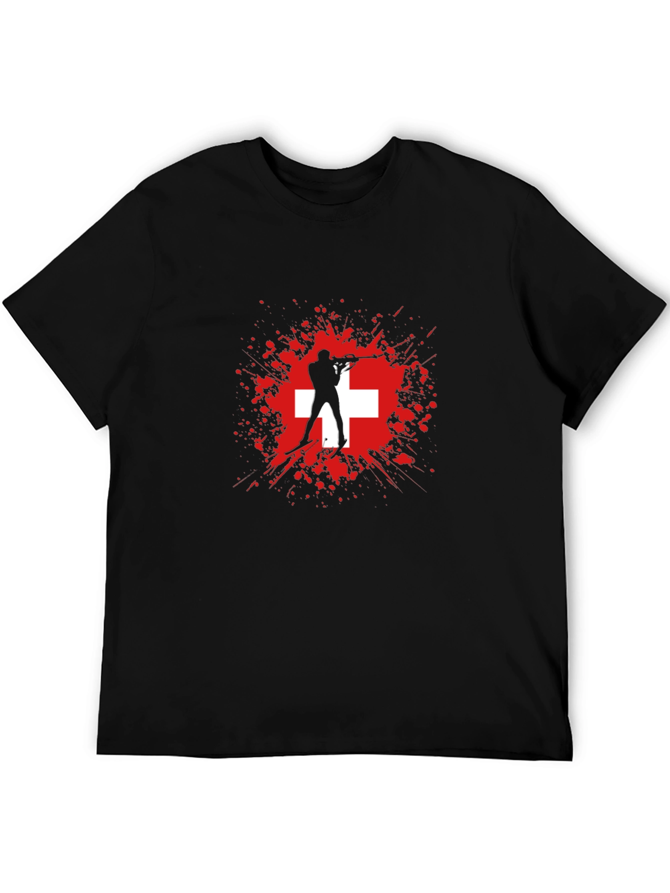 Swiss Biathlon T-Shirt - Black