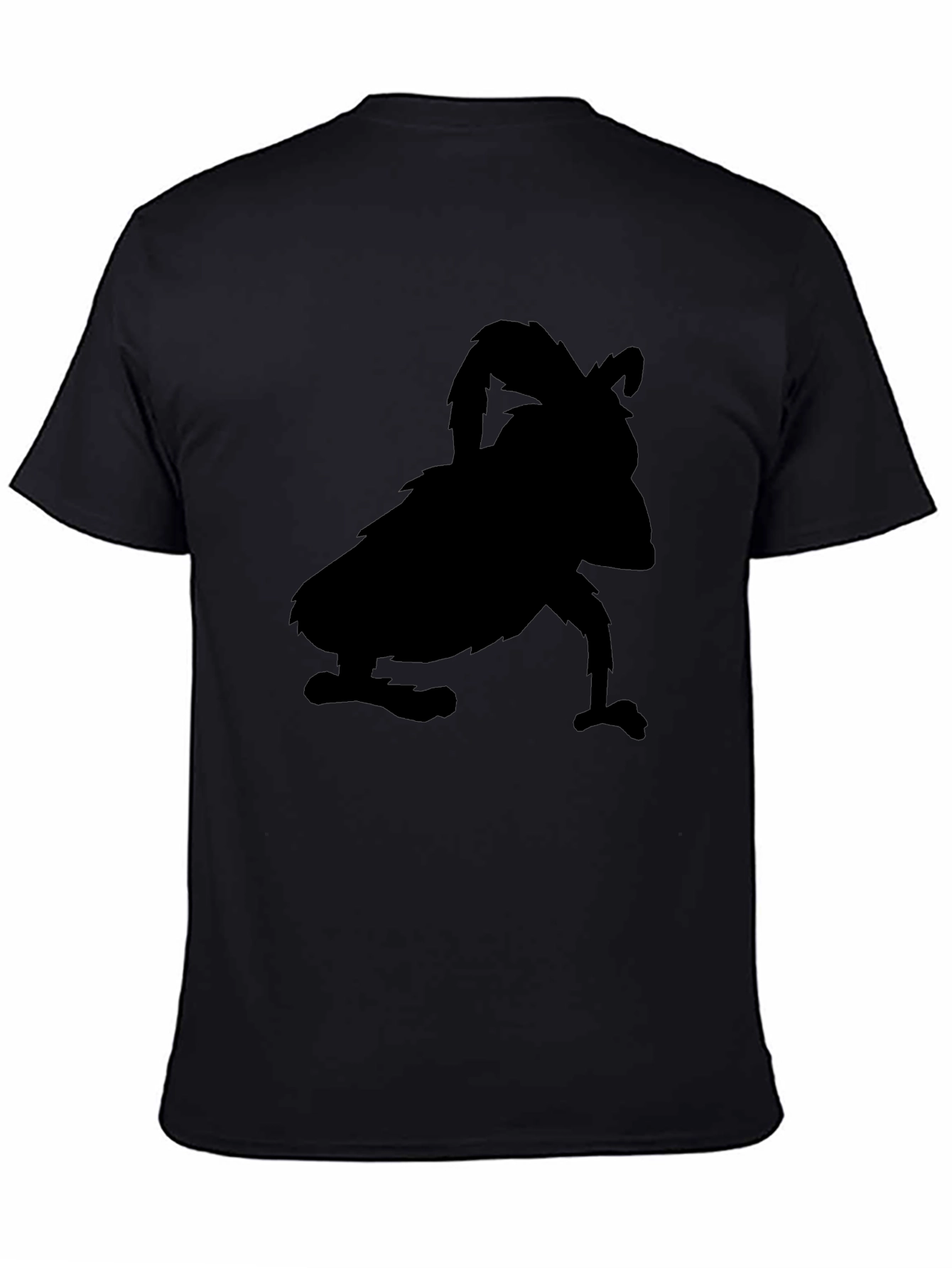Black T-Shirt with Silhouette Design
