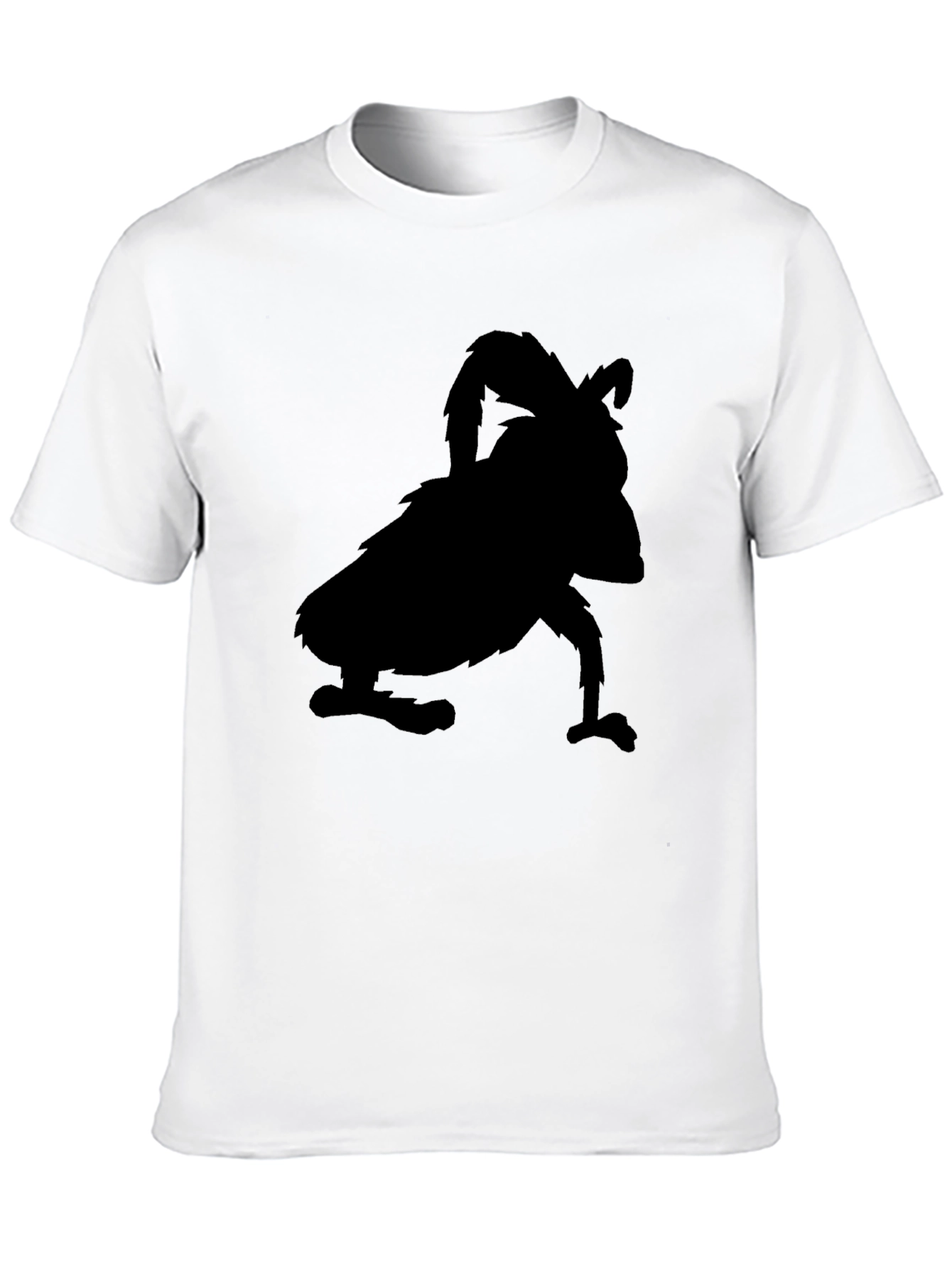 Black T-Shirt with Silhouette Design