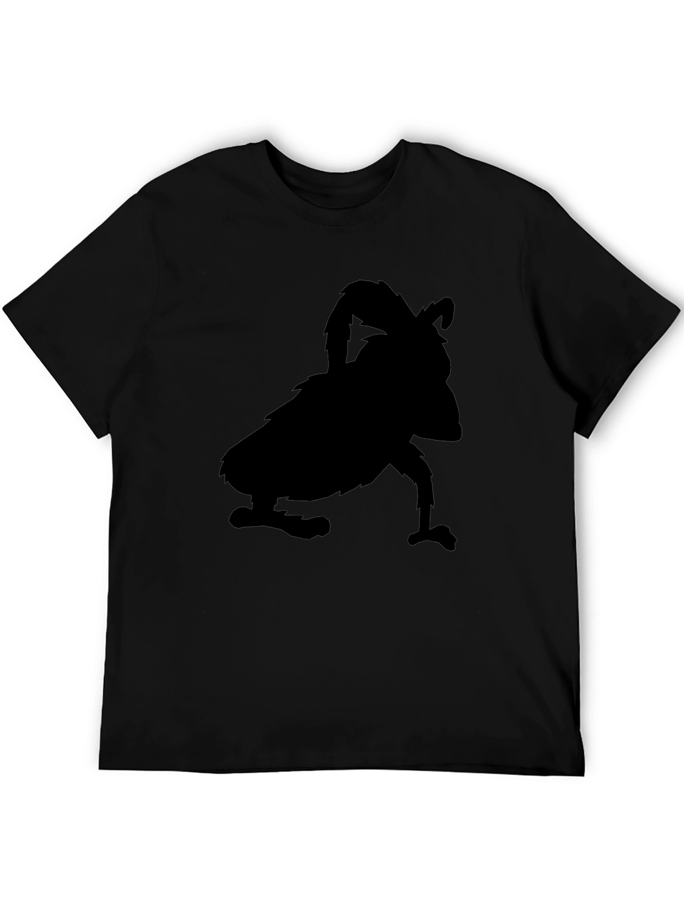 Black T-Shirt with Silhouette Design