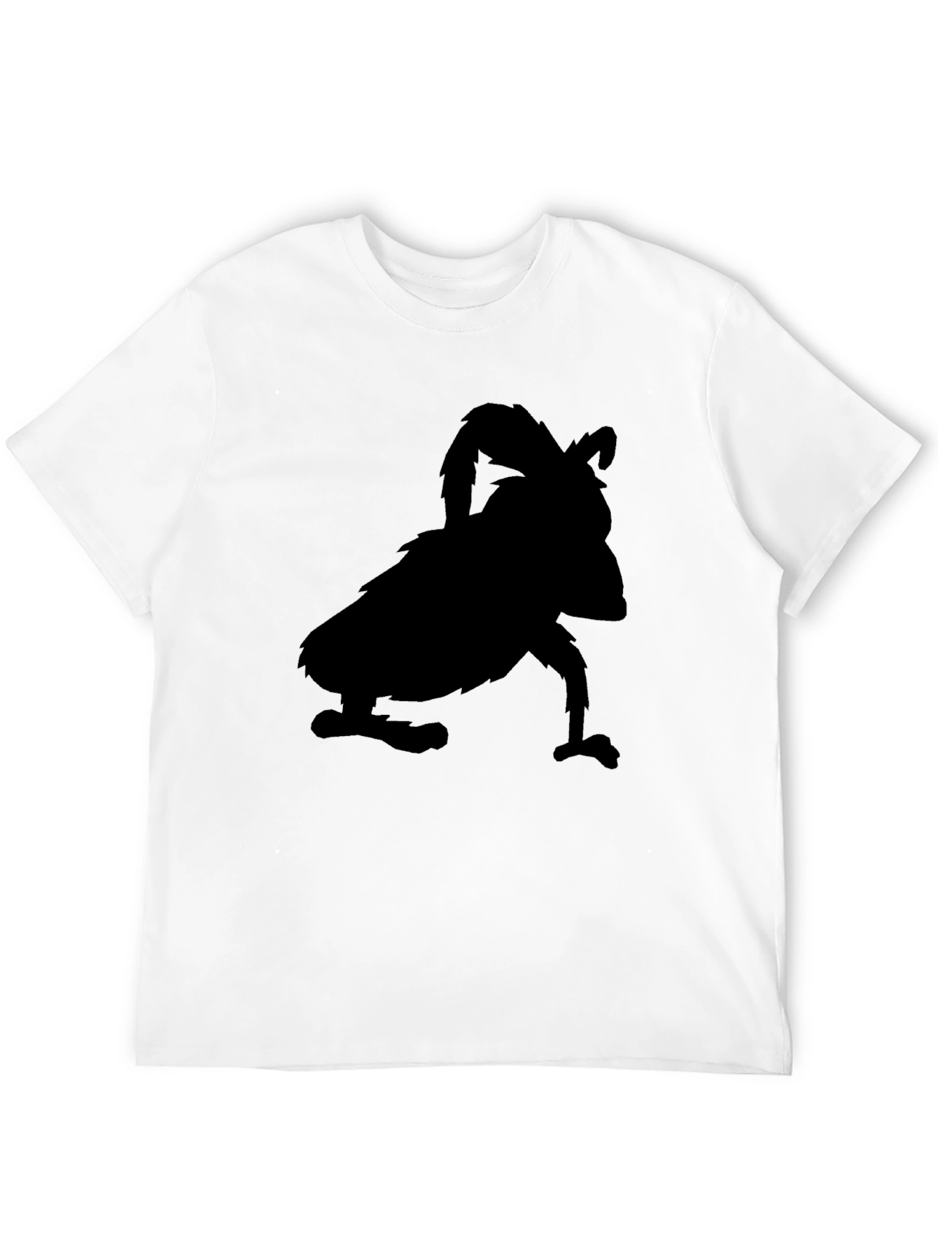 Black T-Shirt with Silhouette Design