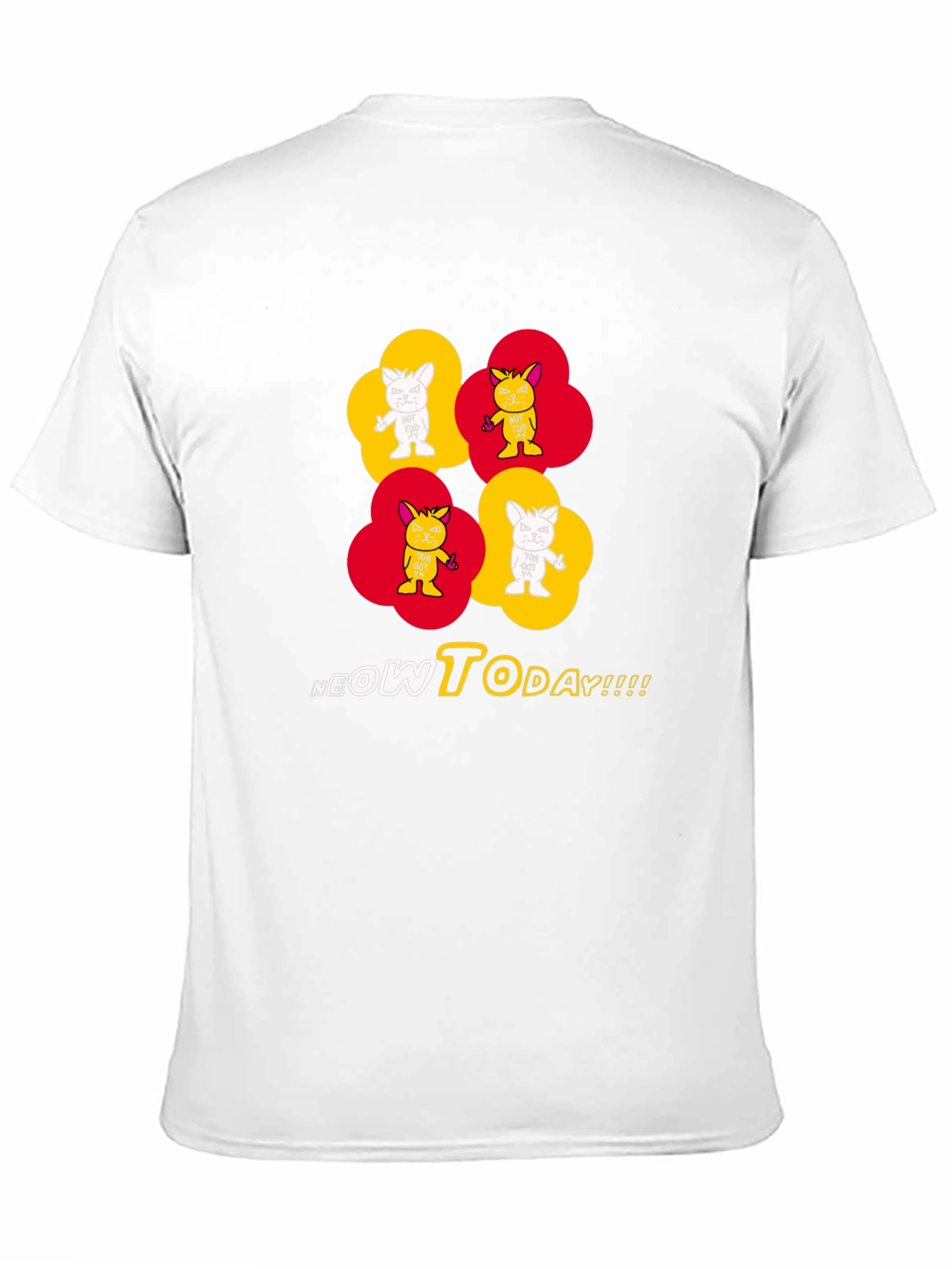 Neow Today Graphic Tee - Quirky Cat Design