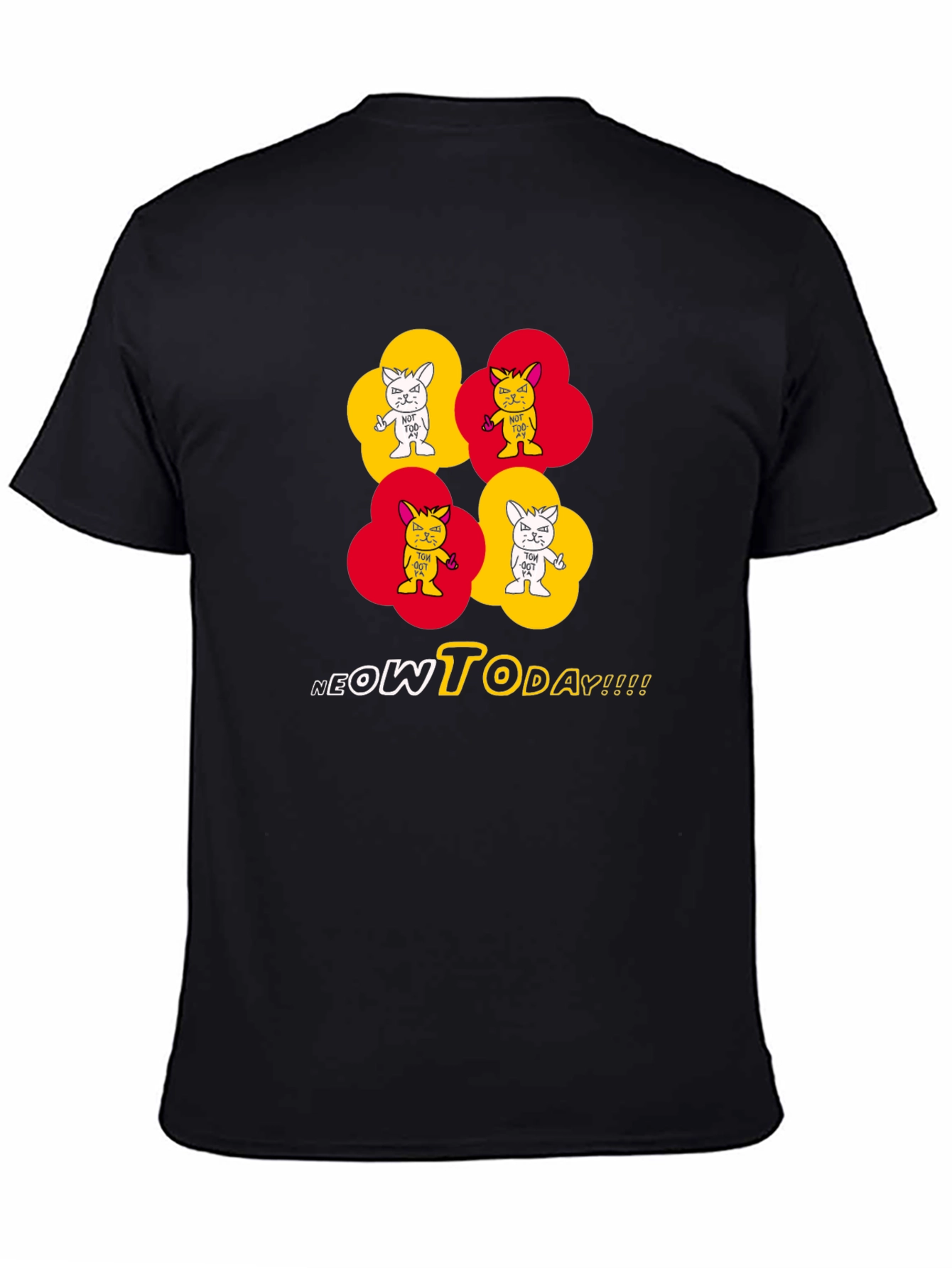 Neow Today Graphic Tee - Quirky Cat Design