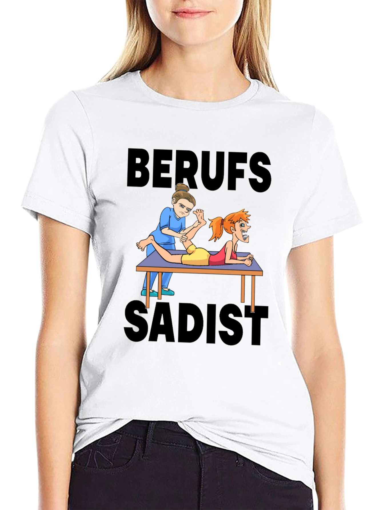 Funny Cartoon Physiotherapist T-Shirt