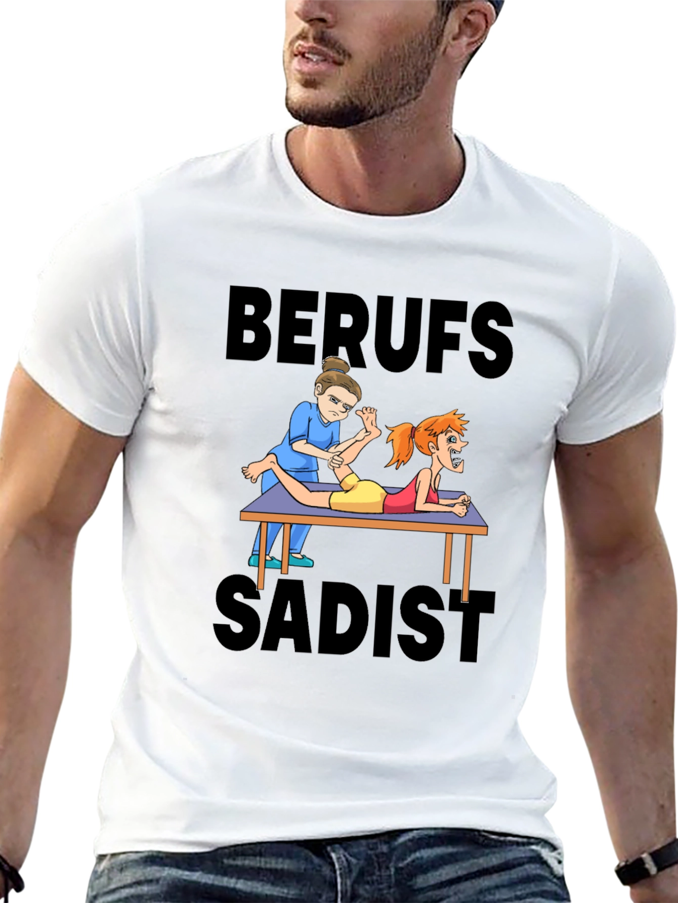 Funny Cartoon Physiotherapist T-Shirt