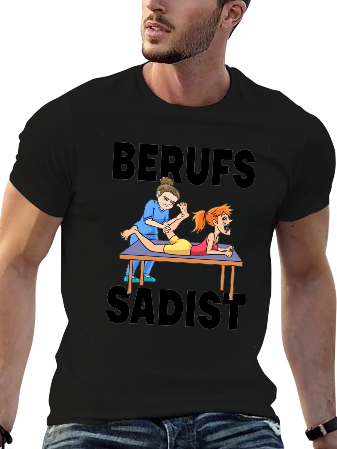 Funny Cartoon Physiotherapist T-Shirt